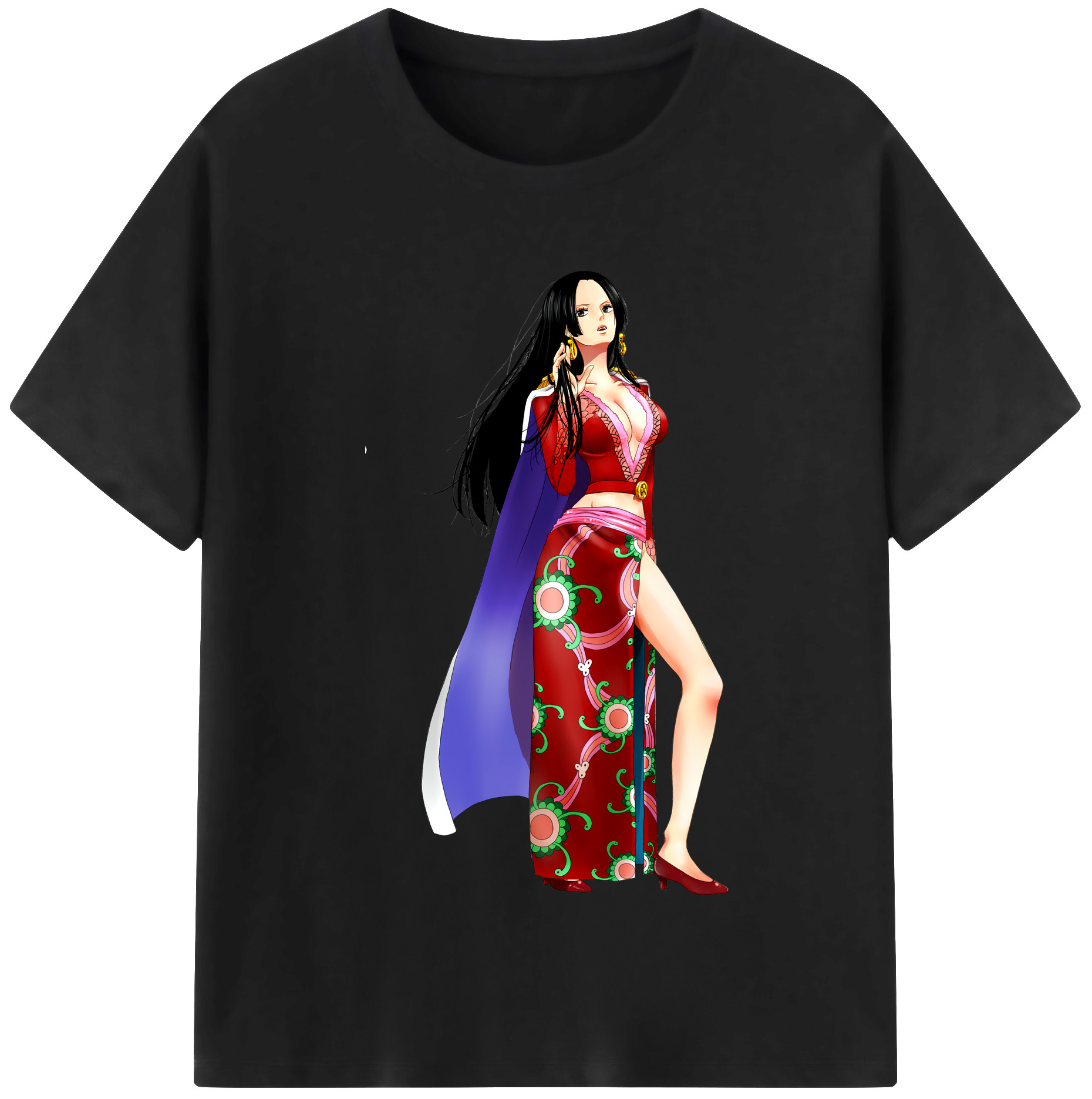 ワンピース ボア・ハンコック ONE PIECE Boa·Hancock レディースカジュアルプリントTシャツ（綿100％）