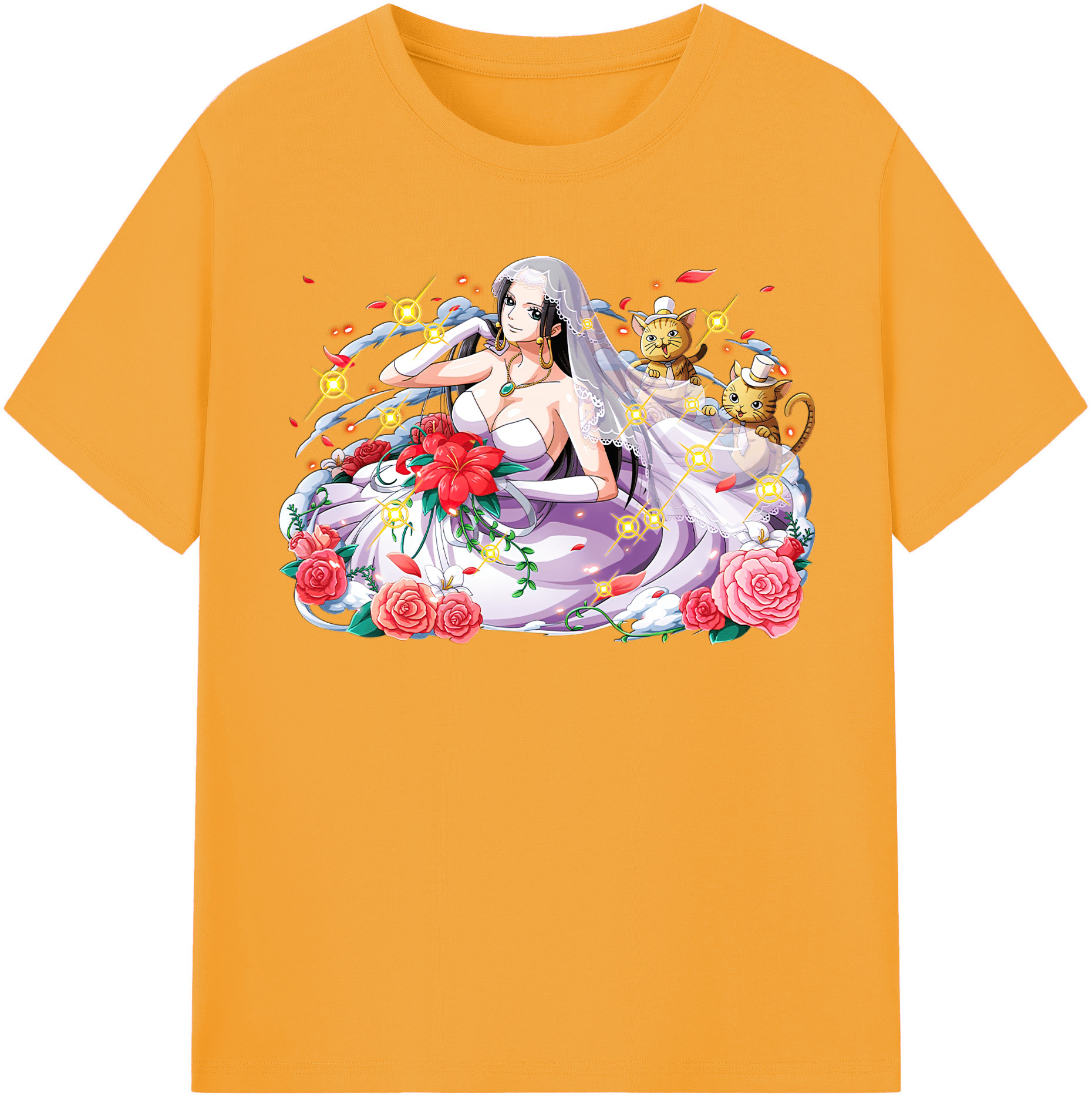 ワンピース ボア・ハンコック ONE PIECE Boa·Hancock レディースカジュアルプリントTシャツ（綿100％）
