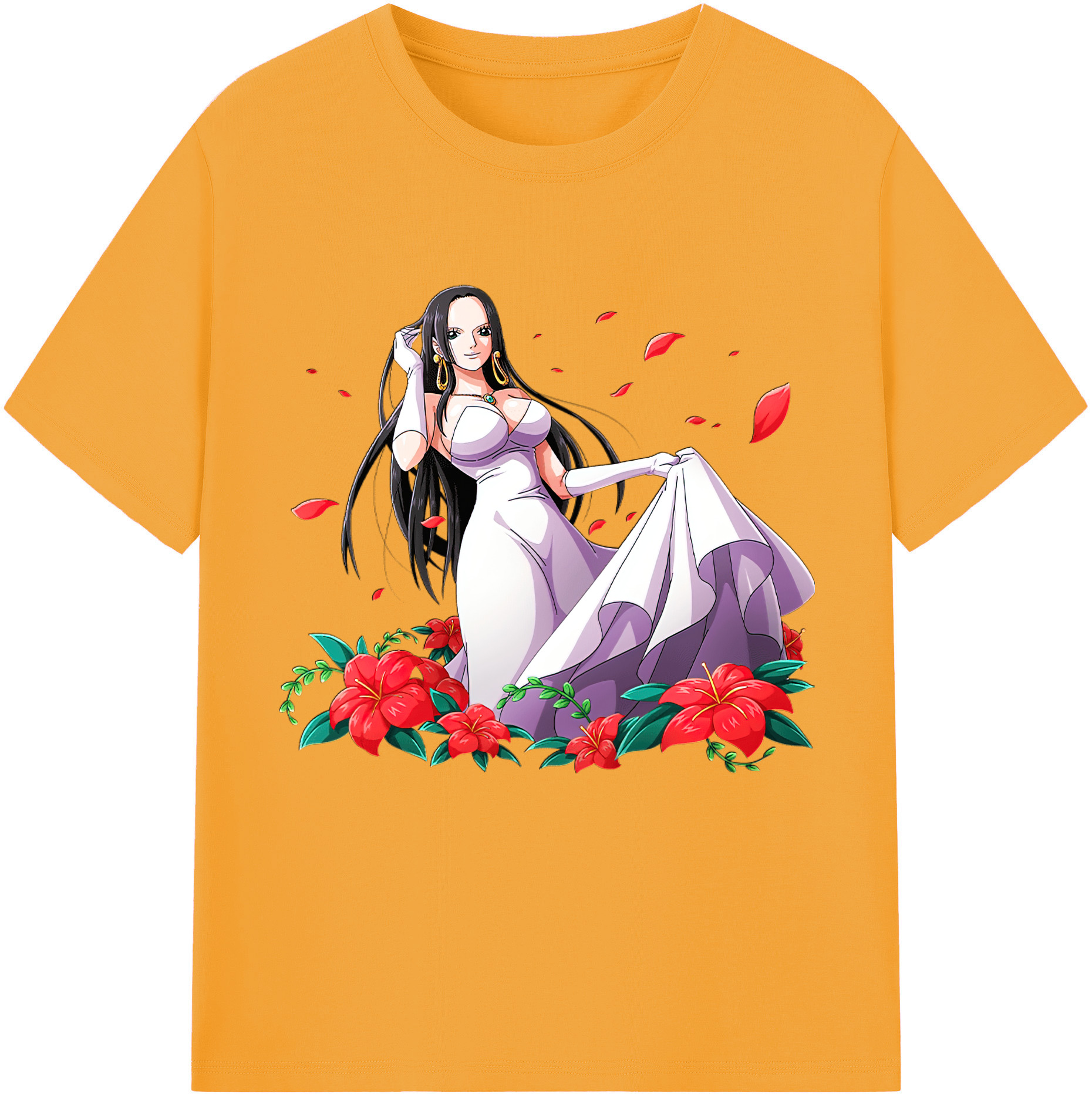 ワンピース ボア・ハンコック ONE PIECE Boa·Hancock レディースカジュアルプリントTシャツ（綿100％）