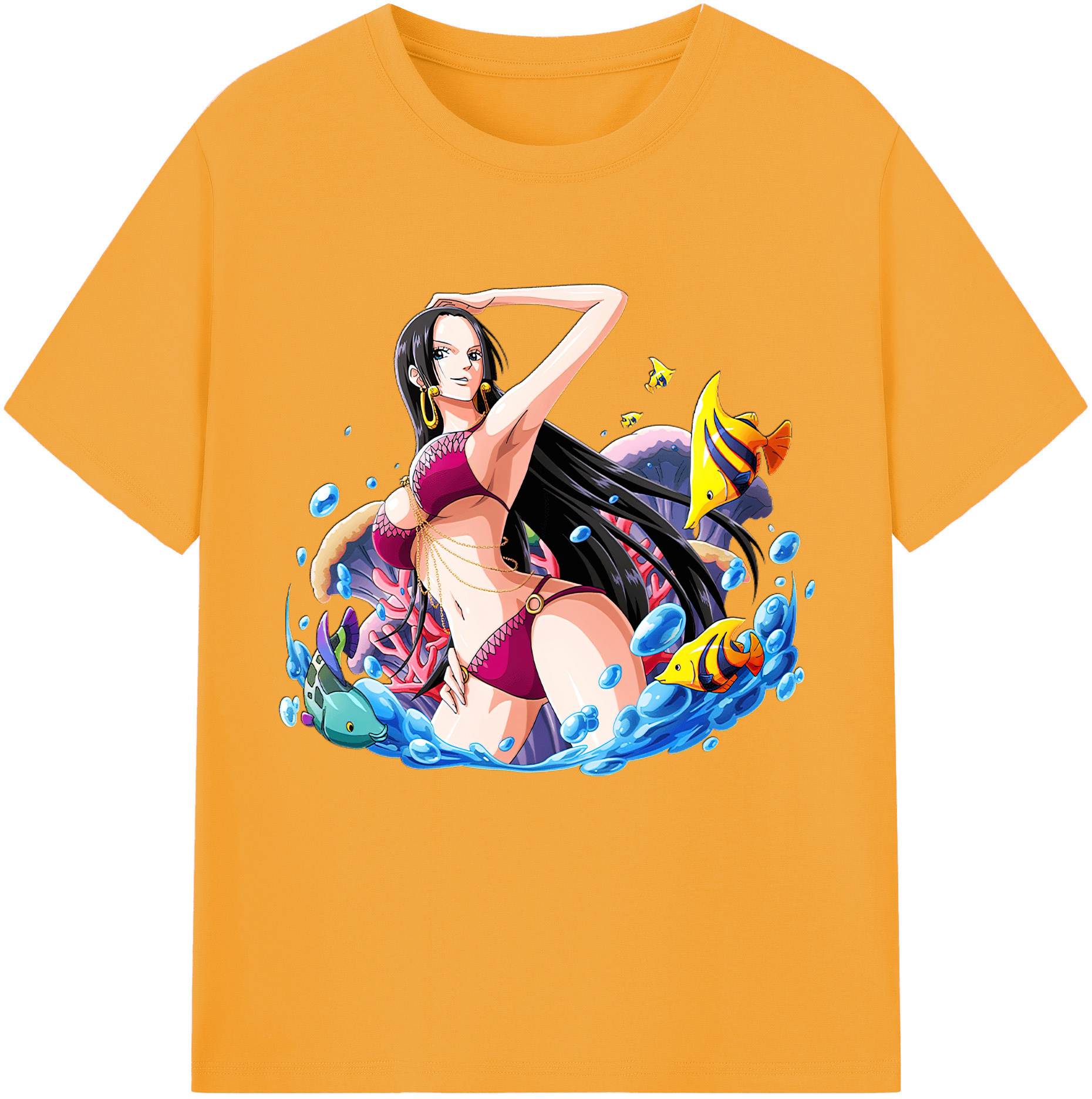 ワンピース ボア・ハンコック ONE PIECE Boa·Hancock レディースカジュアルプリントTシャツ（綿100％）