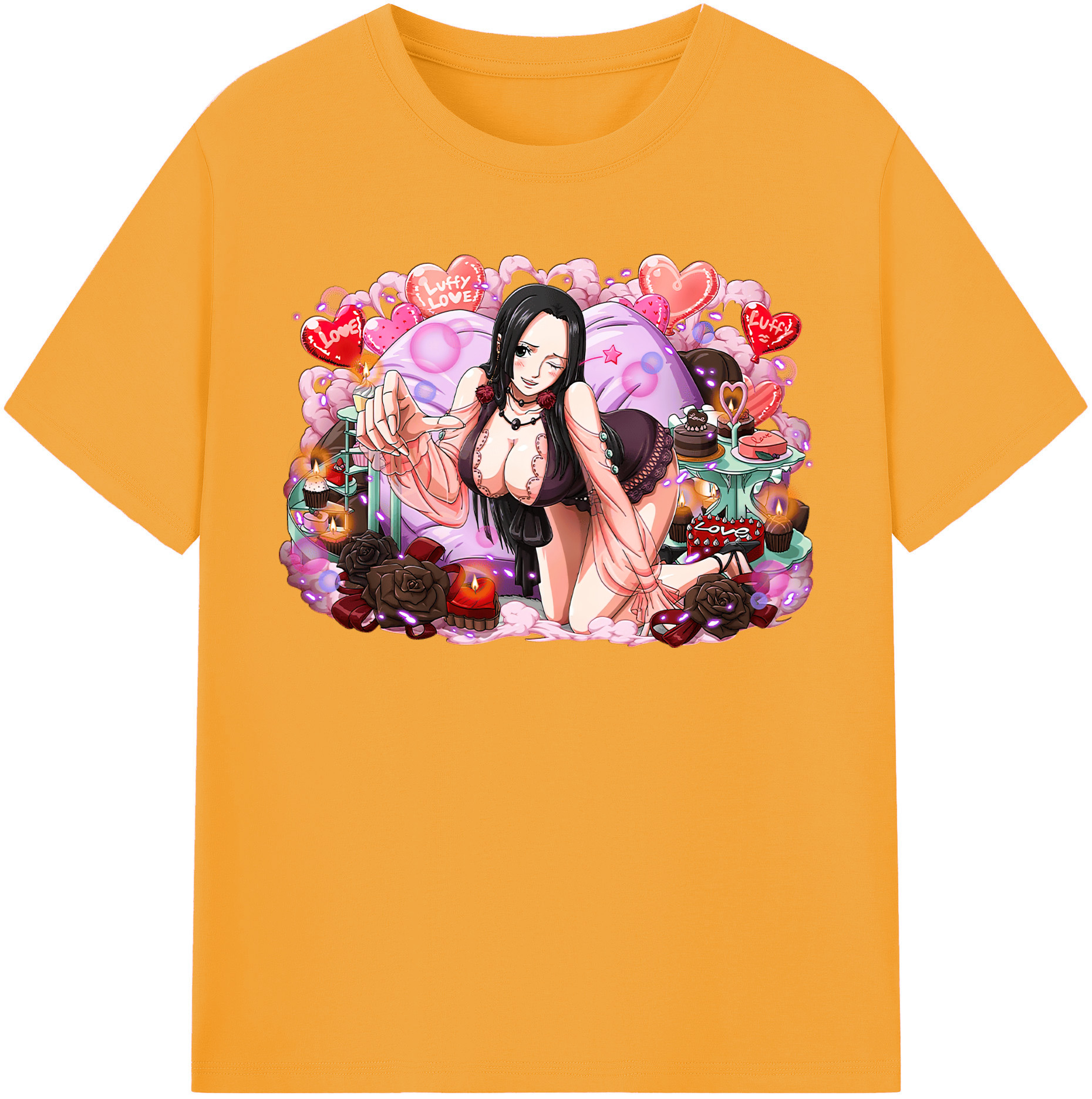 ワンピース ボア・ハンコック ONE PIECE Boa·Hancock レディースカジュアルプリントTシャツ（綿100％）