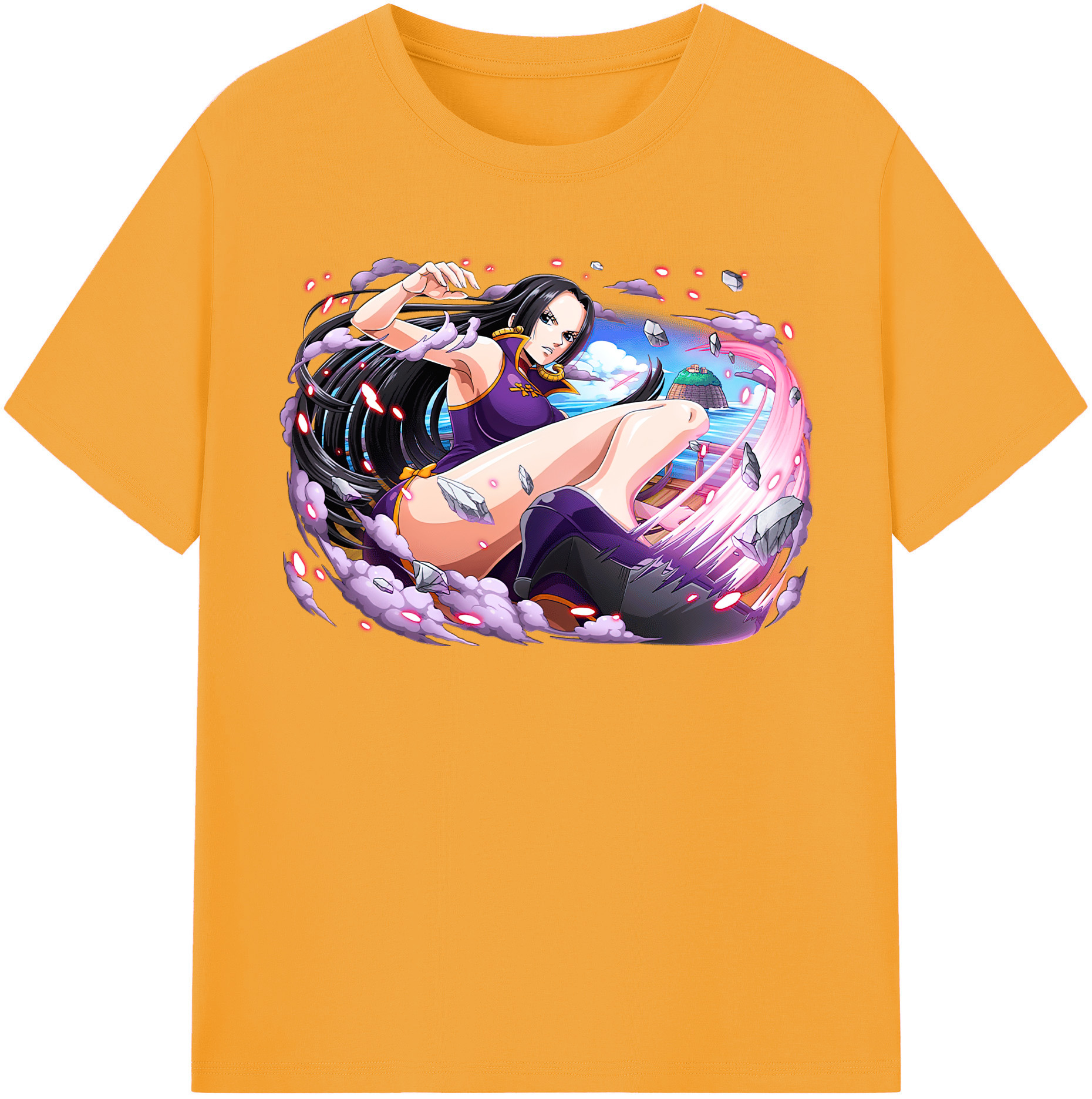 ワンピース ボア・ハンコック ONE PIECE Boa·Hancock レディースカジュアルプリントTシャツ（綿100％）
