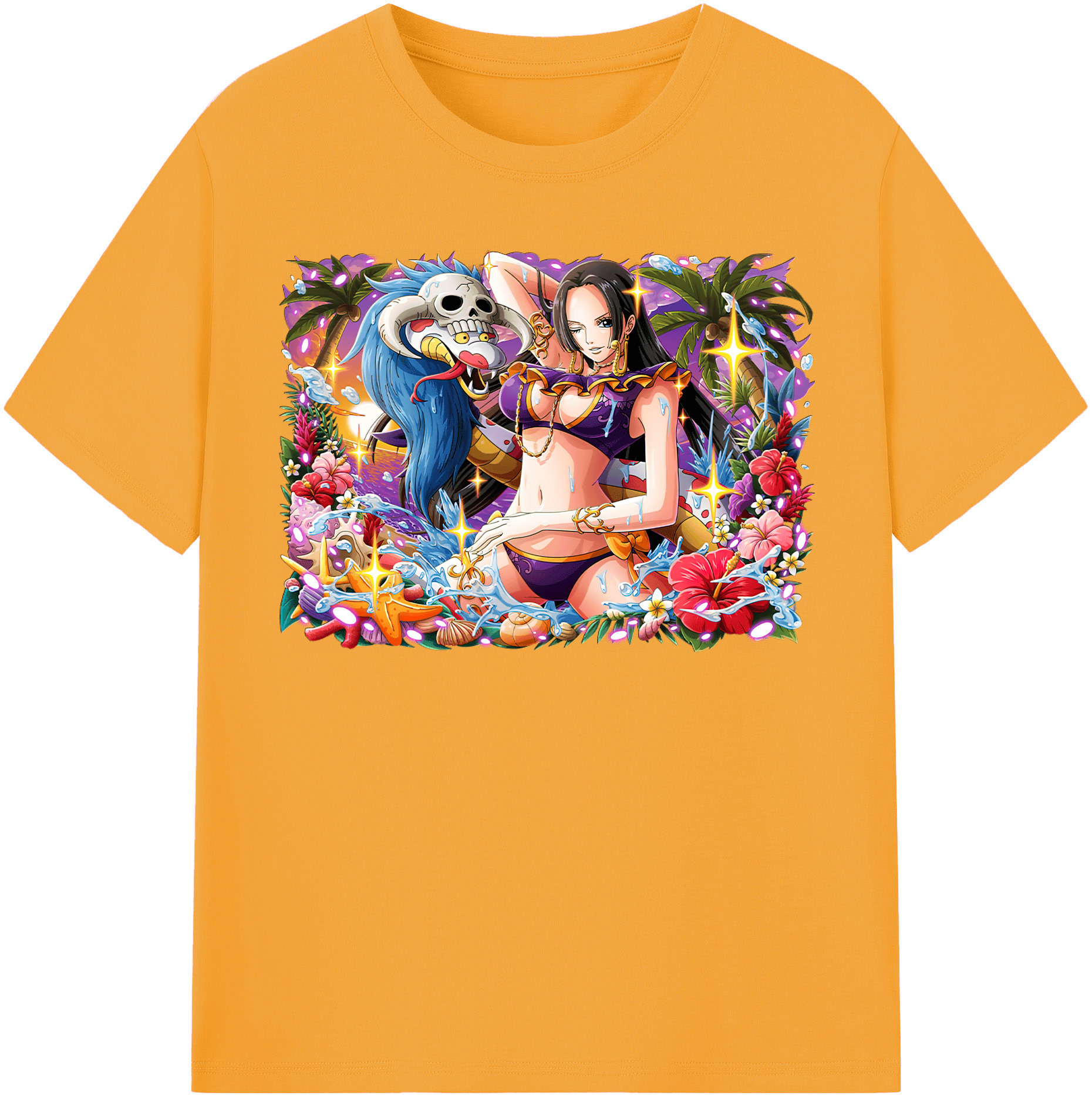 ワンピース ボア・ハンコック ONE PIECE Boa·Hancock レディースカジュアルプリントTシャツ（綿100％）