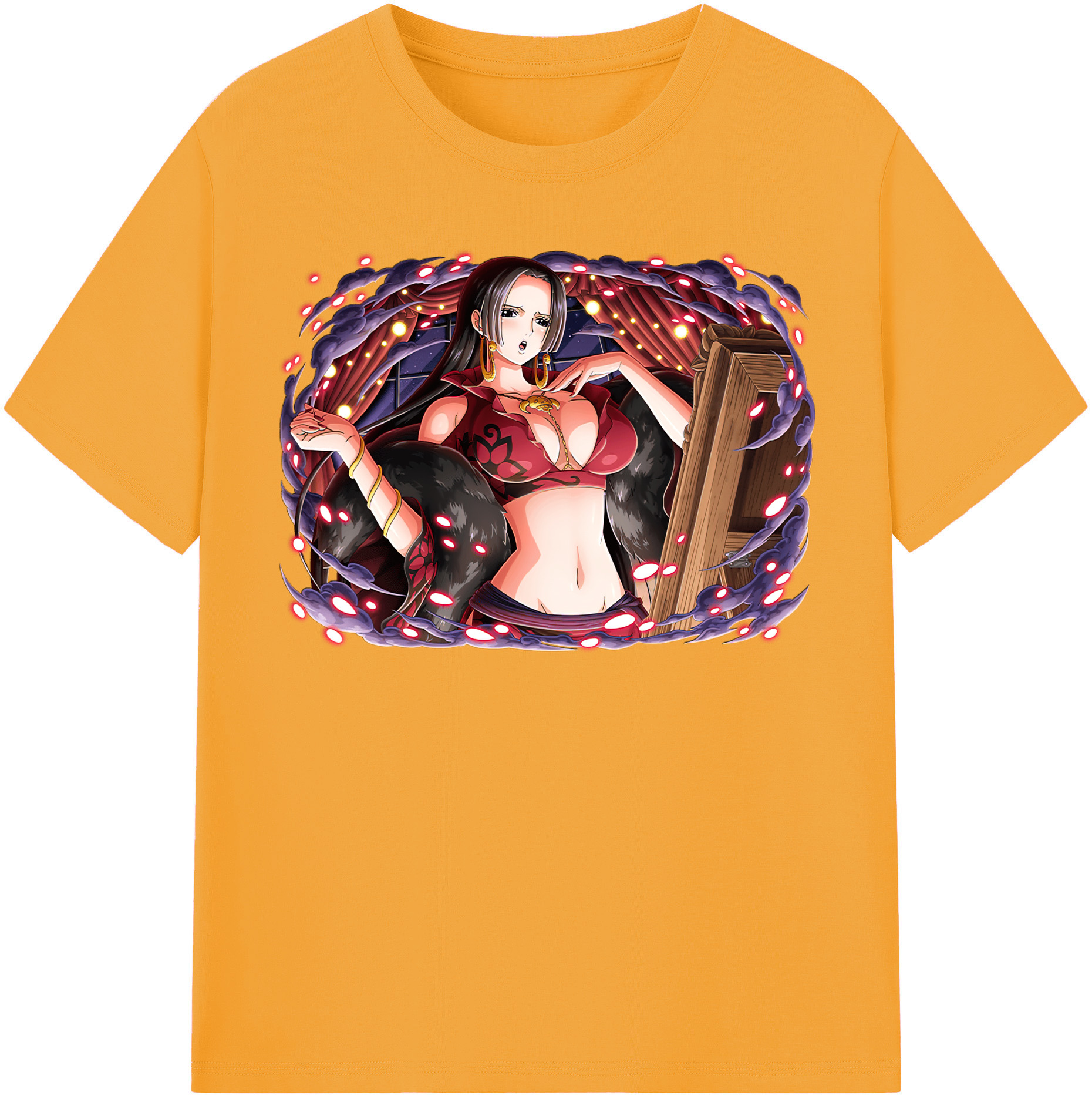 （画像用） ワンピース ボア・ハンコック ONE PIECE Boa·Hancock レディースカジュアルプリントTシャツ（綿100％）