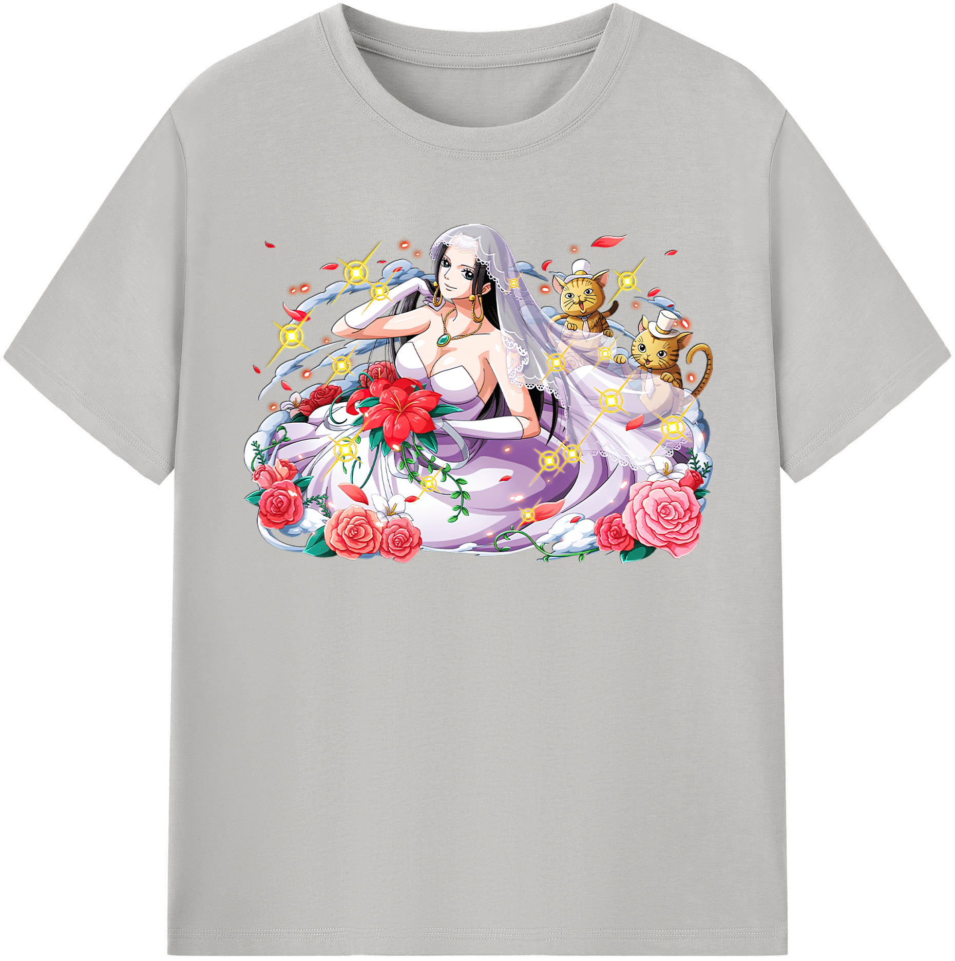 ワンピース ボア・ハンコック ONE PIECE Boa·Hancock レディースカジュアルプリントTシャツ（綿100％）