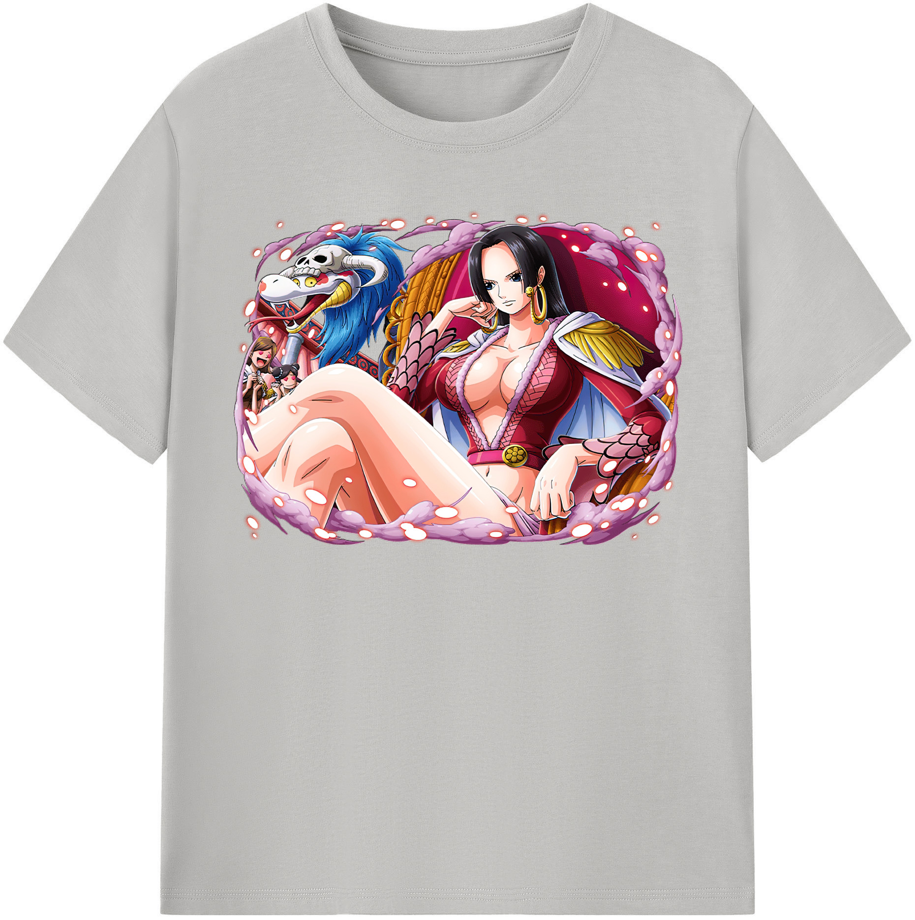 ワンピース ボア・ハンコック ONE PIECE Boa·Hancock レディースカジュアルプリントTシャツ（綿100％）