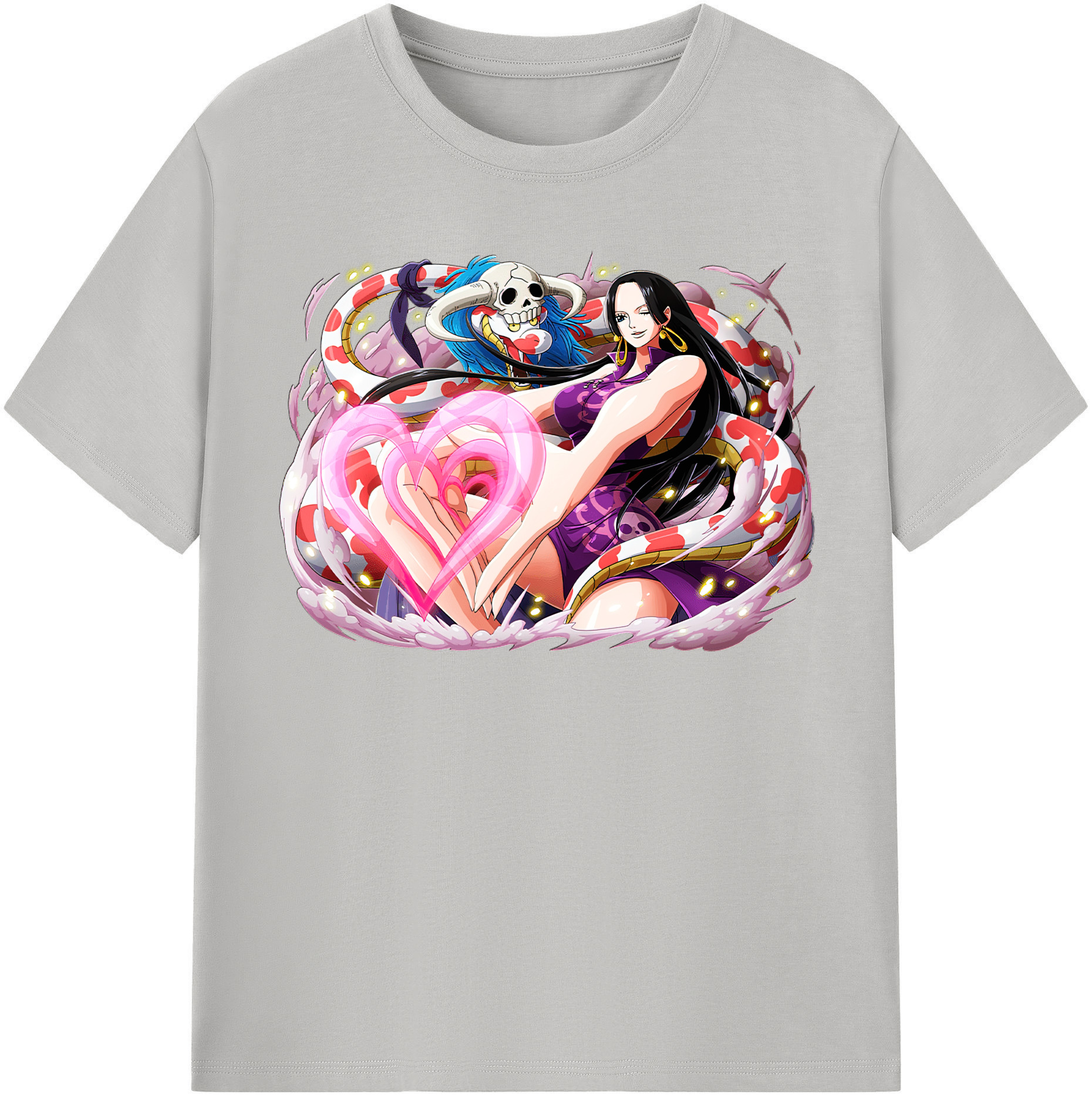 ワンピース ボア・ハンコック ONE PIECE Boa·Hancock レディースカジュアルプリントTシャツ（綿100％）