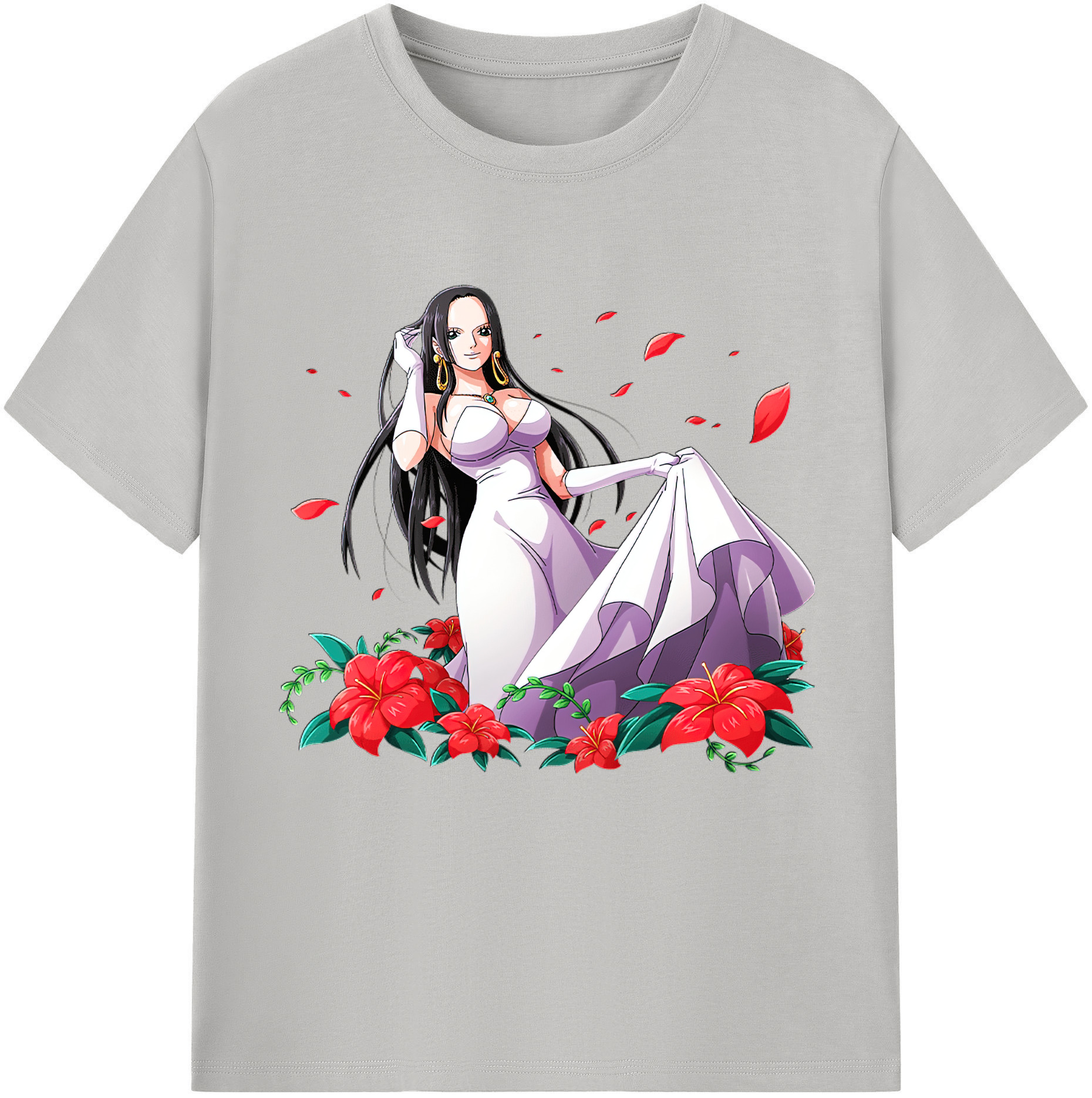 ワンピース ボア・ハンコック ONE PIECE Boa·Hancock レディースカジュアルプリントTシャツ（綿100％）