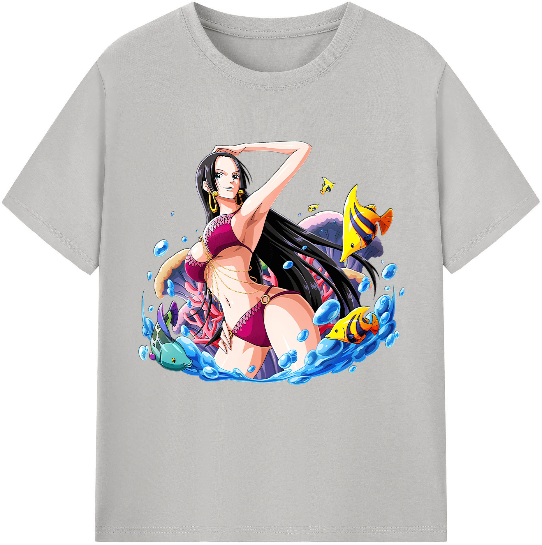 ワンピース ボア・ハンコック ONE PIECE Boa·Hancock レディースカジュアルプリントTシャツ（綿100％）