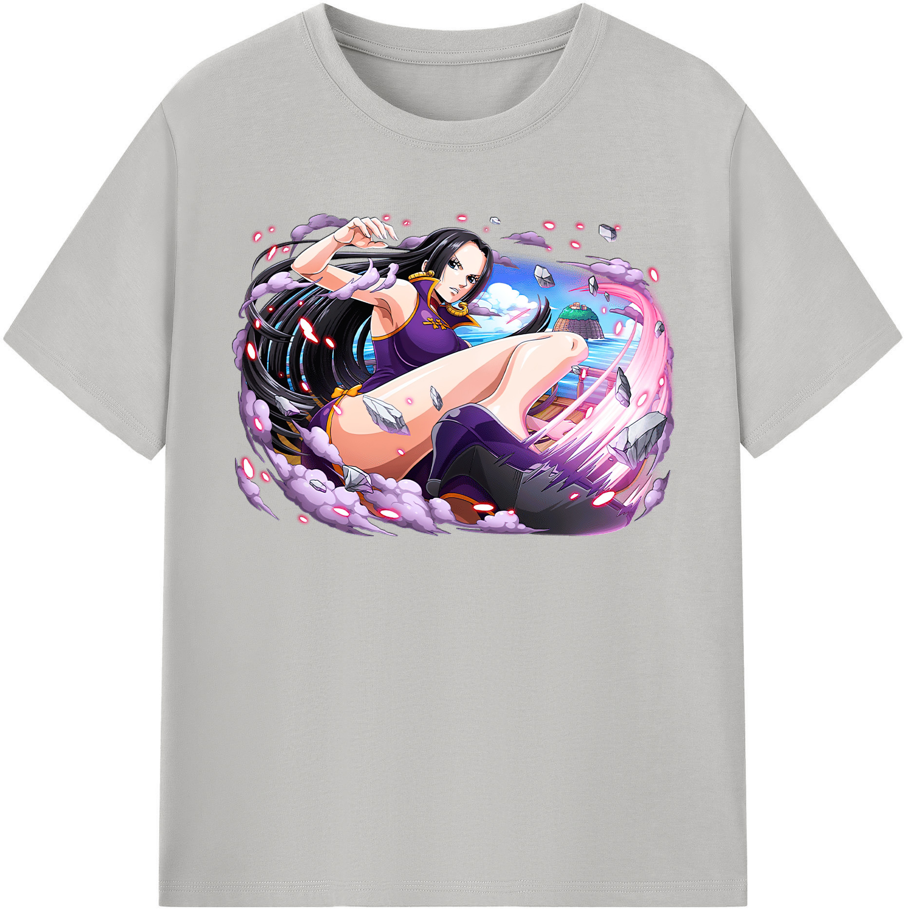 ワンピース ボア・ハンコック ONE PIECE Boa·Hancock レディースカジュアルプリントTシャツ（綿100％）
