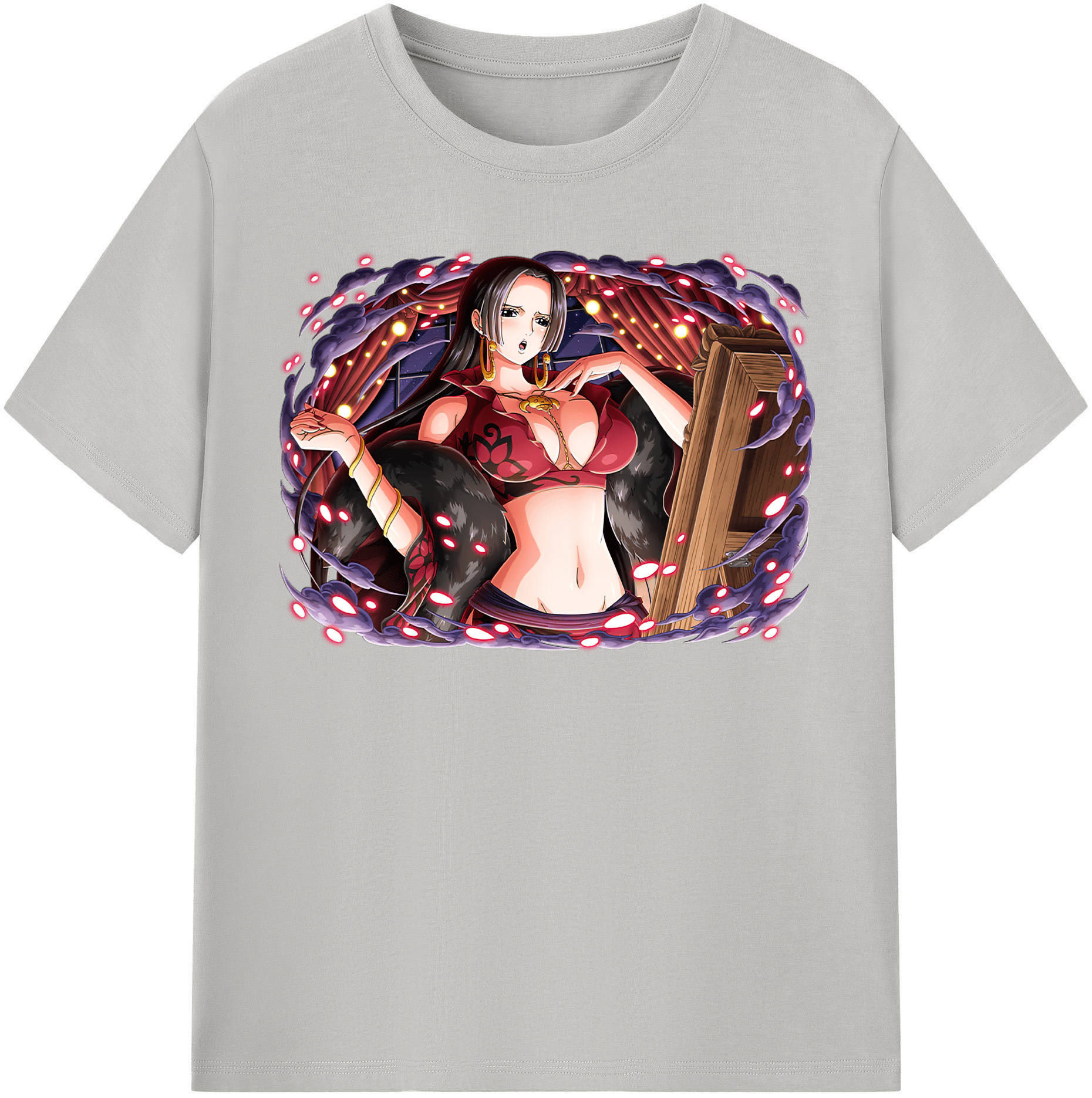 （画像用） ワンピース ボア・ハンコック ONE PIECE Boa·Hancock レディースカジュアルプリントTシャツ（綿100％）