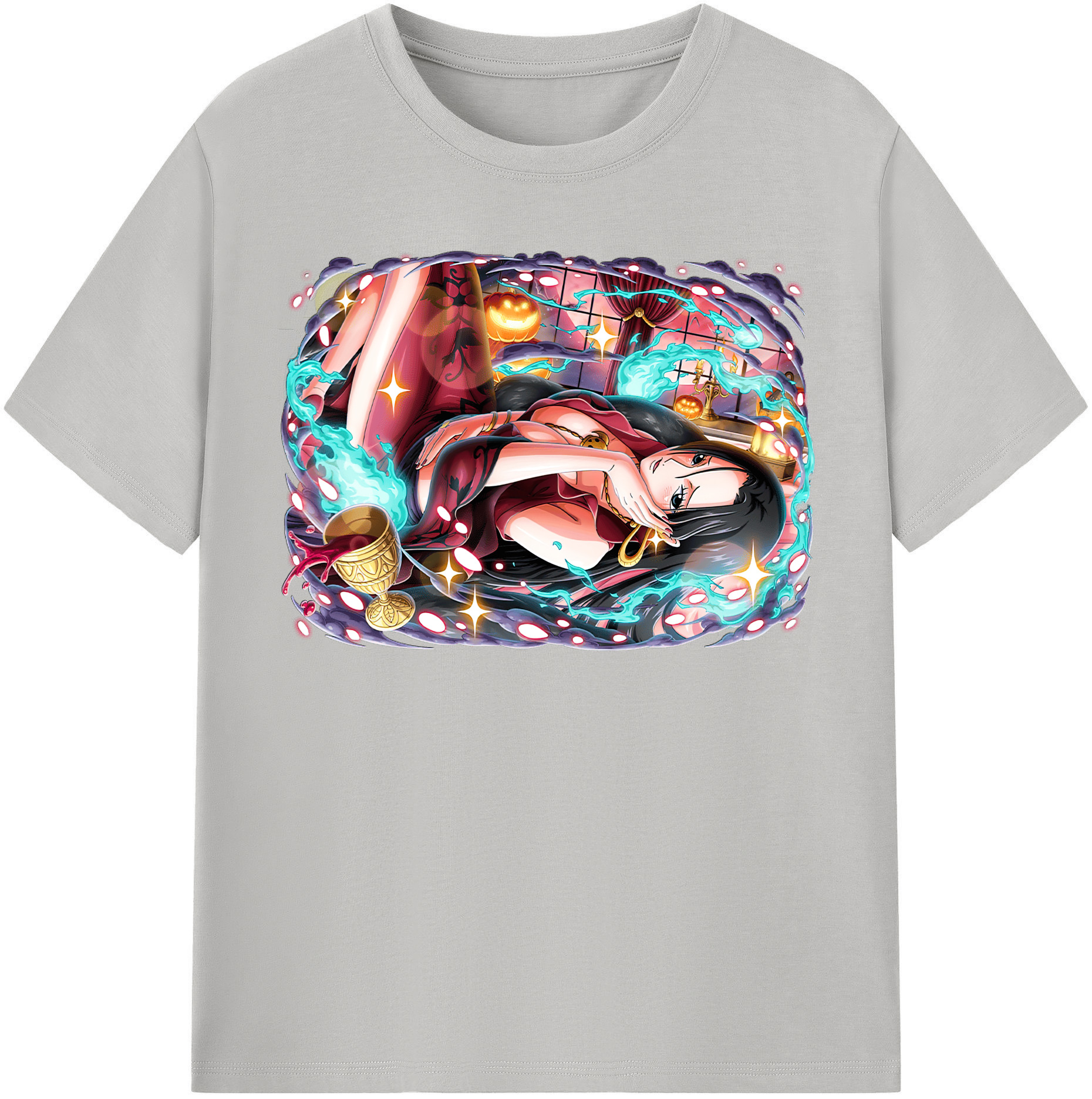 ワンピース ボア・ハンコック ONE PIECE Boa·Hancock レディースカジュアルプリントTシャツ（綿100％）