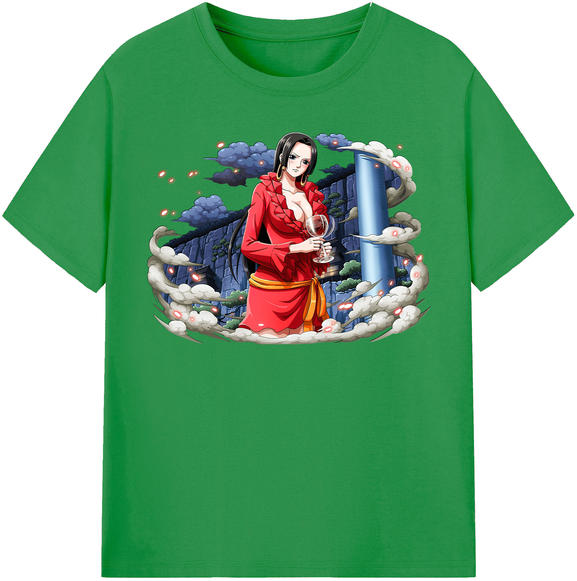 ワンピース ボア・ハンコック ONE PIECE Boa·Hancock レディースカジュアルプリントTシャツ（綿100％）