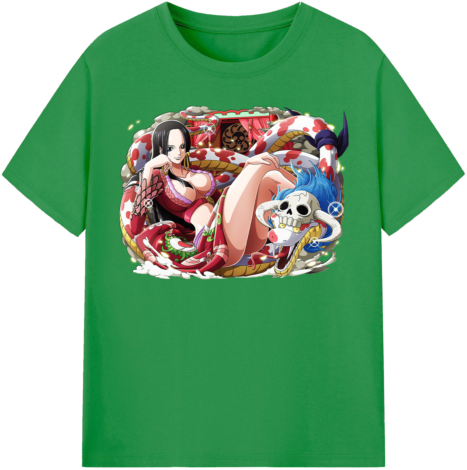 ワンピース ボア・ハンコック ONE PIECE Boa·Hancock レディースカジュアルプリントTシャツ（綿100％）