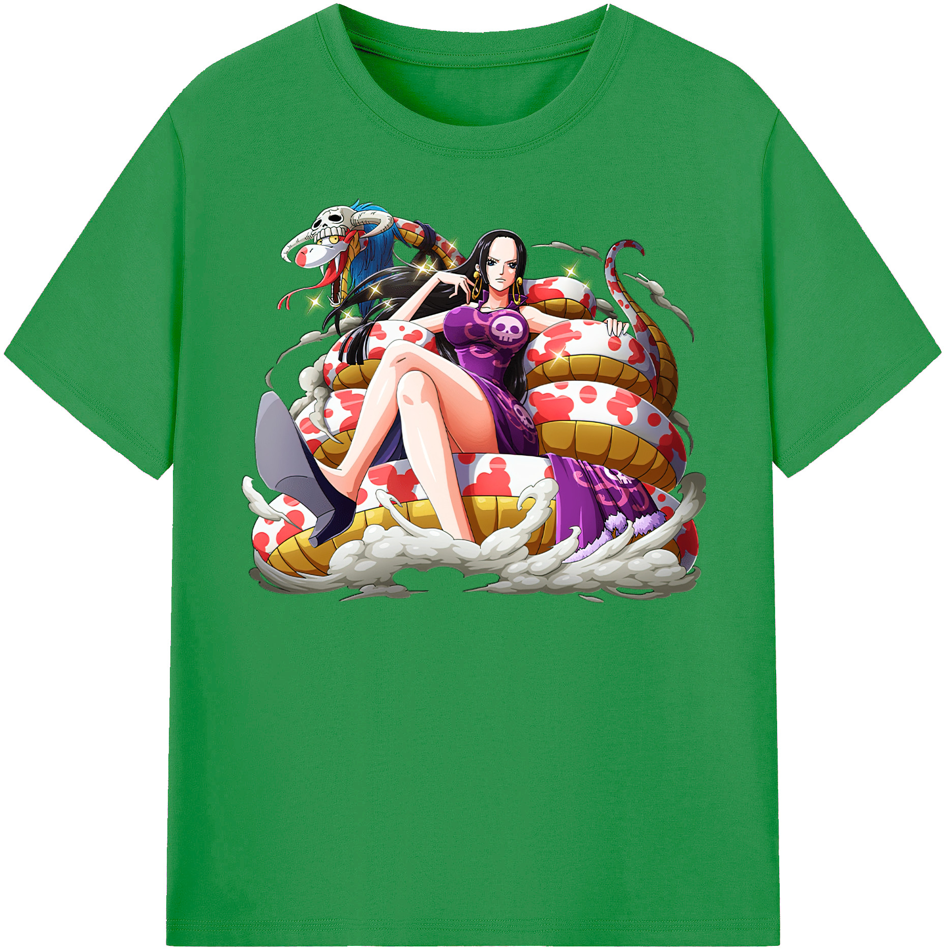 ワンピース ボア・ハンコック ONE PIECE Boa·Hancock レディースカジュアルプリントTシャツ（綿100％）