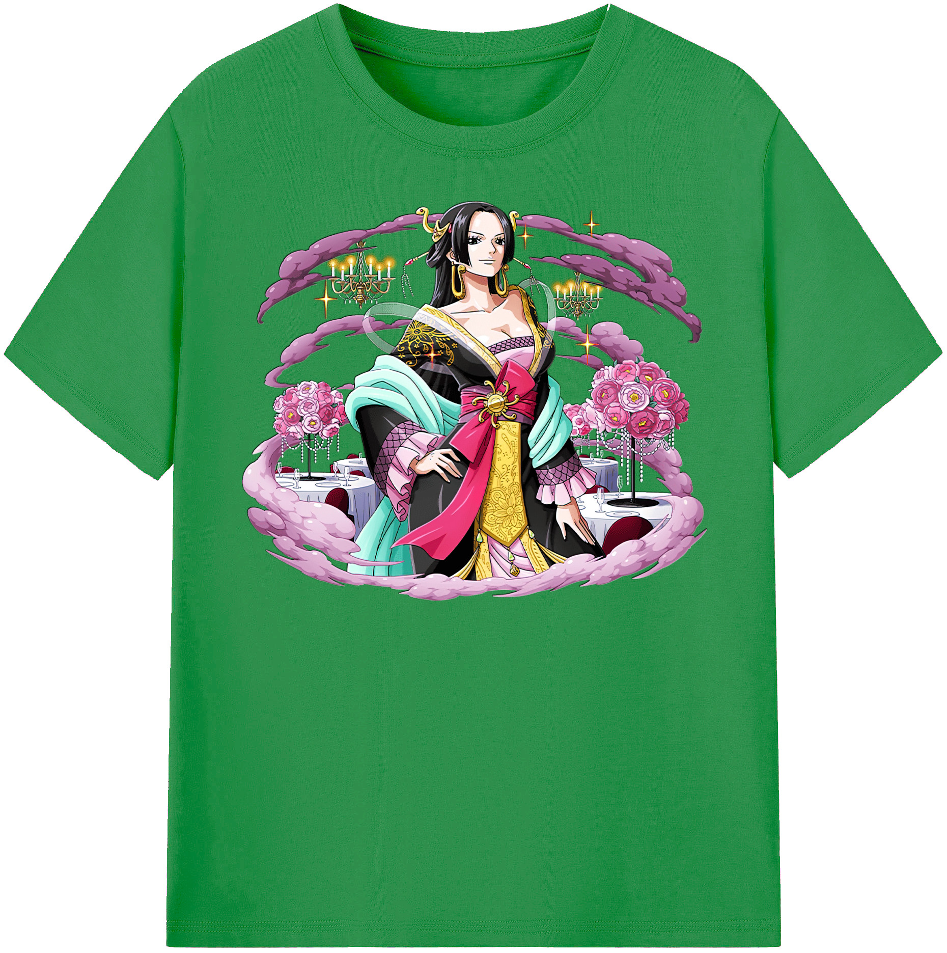ワンピース ボア・ハンコック ONE PIECE Boa·Hancock レディースカジュアルプリントTシャツ（綿100％）