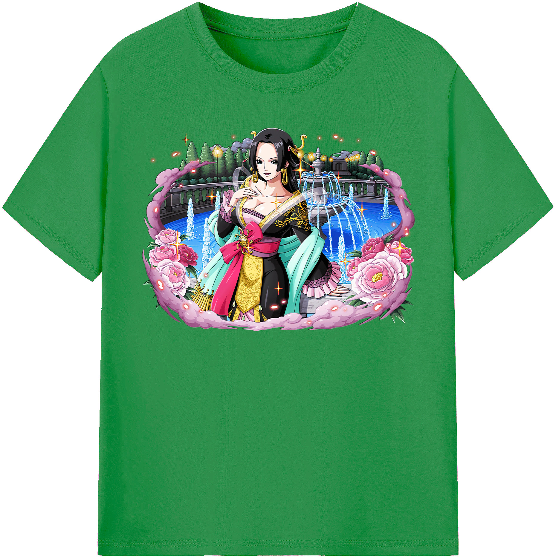 ワンピース ボア・ハンコック ONE PIECE Boa·Hancock レディースカジュアルプリントTシャツ（綿100％）