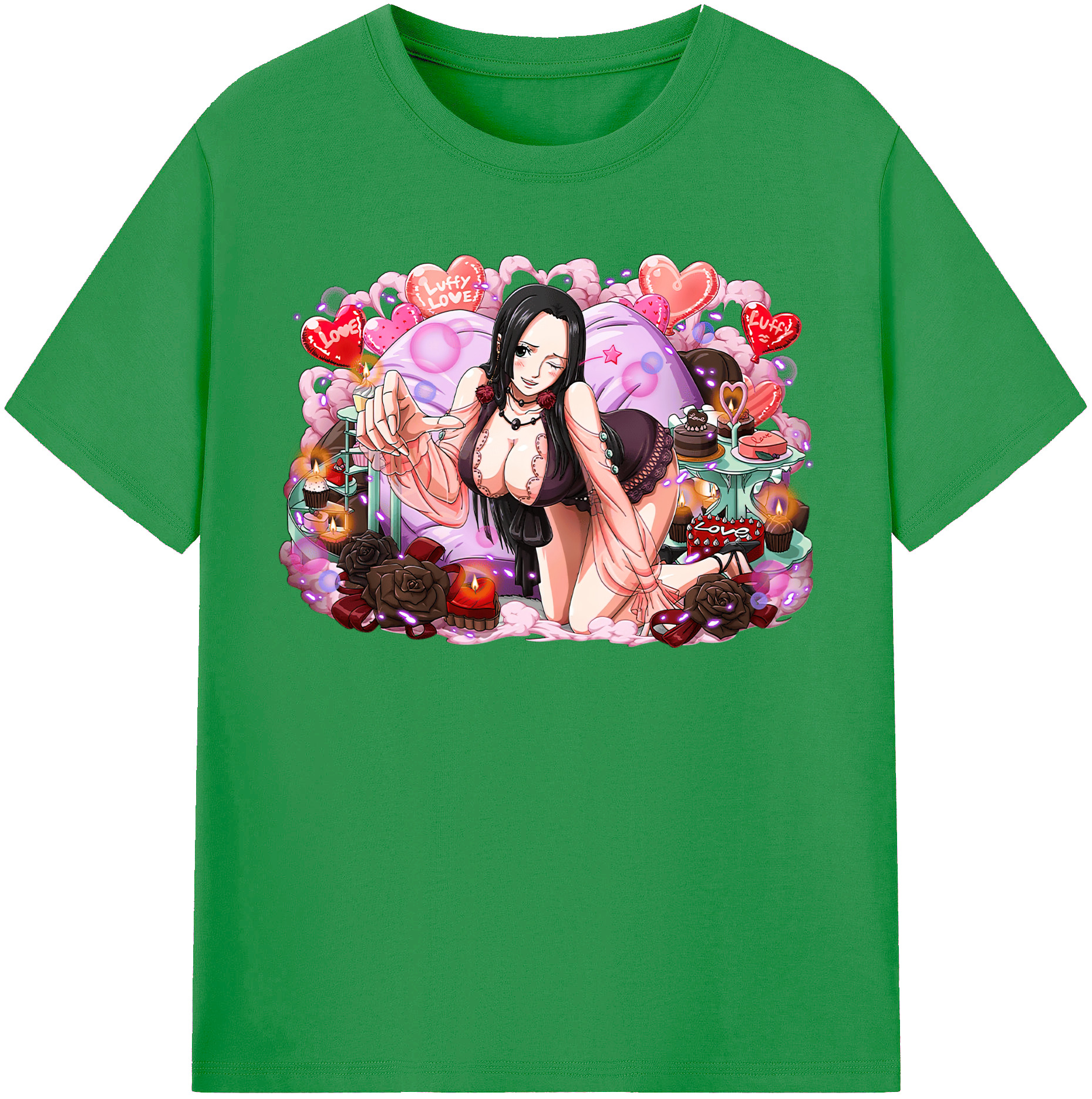 ワンピース ボア・ハンコック ONE PIECE Boa·Hancock レディースカジュアルプリントTシャツ（綿100％）