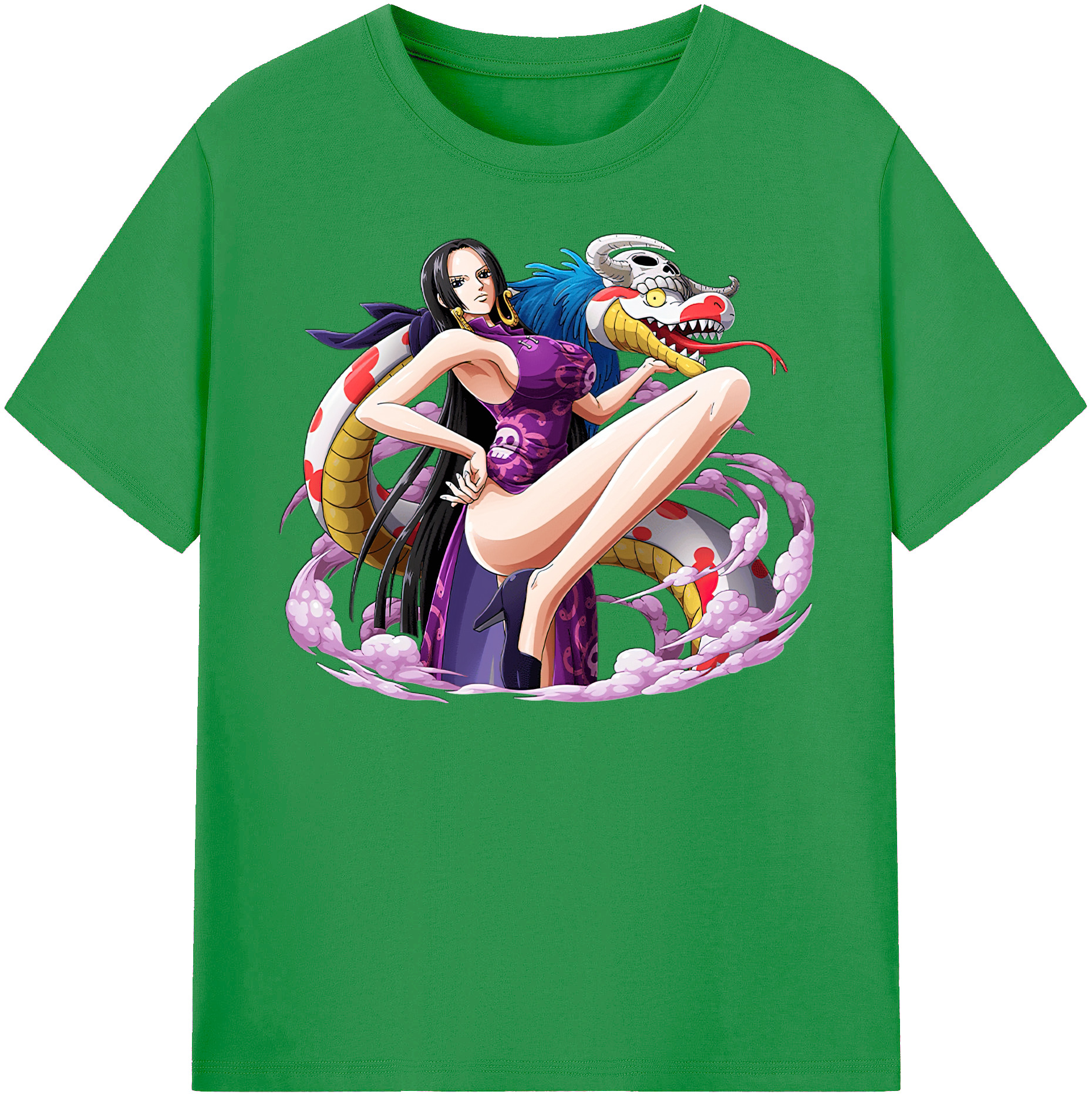 ワンピース ボア・ハンコック ONE PIECE Boa·Hancock レディースカジュアルプリントTシャツ（綿100％）