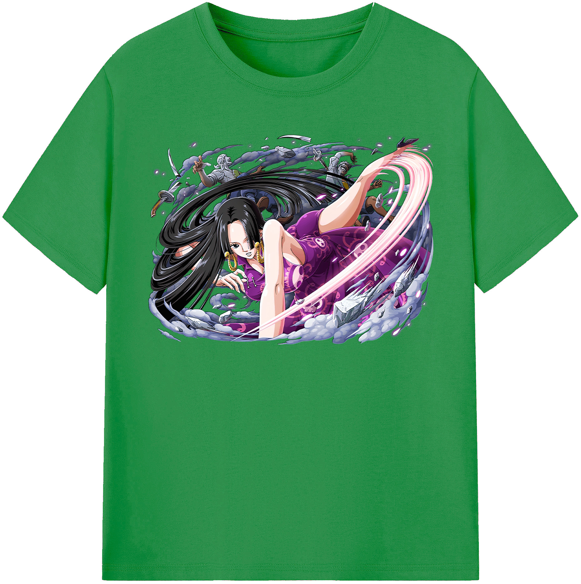 ワンピース ボア・ハンコック ONE PIECE Boa·Hancock レディースカジュアルプリントTシャツ（綿100％）