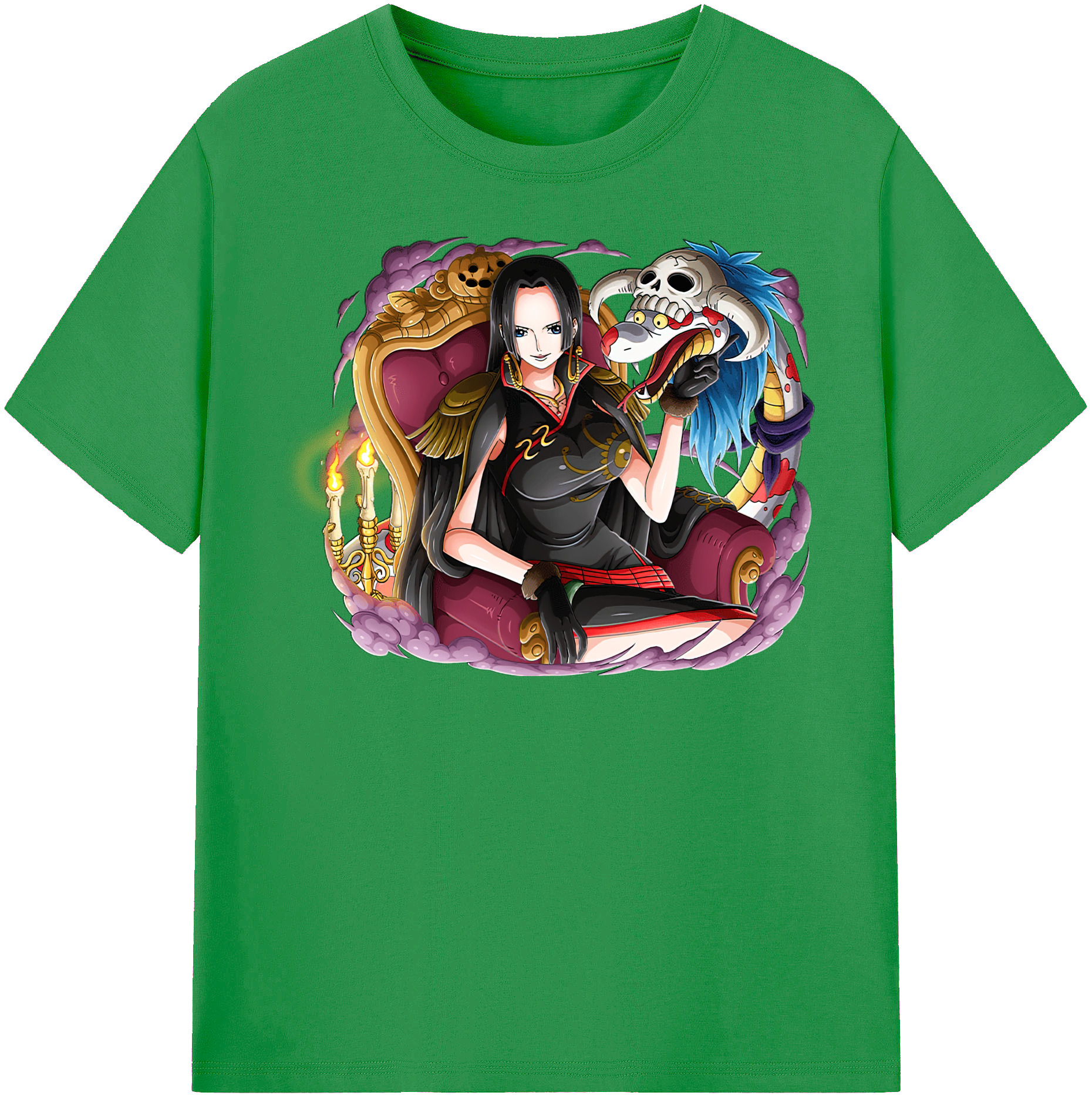 ワンピース ボア・ハンコック ONE PIECE Boa·Hancock レディースカジュアルプリントTシャツ（綿100％）