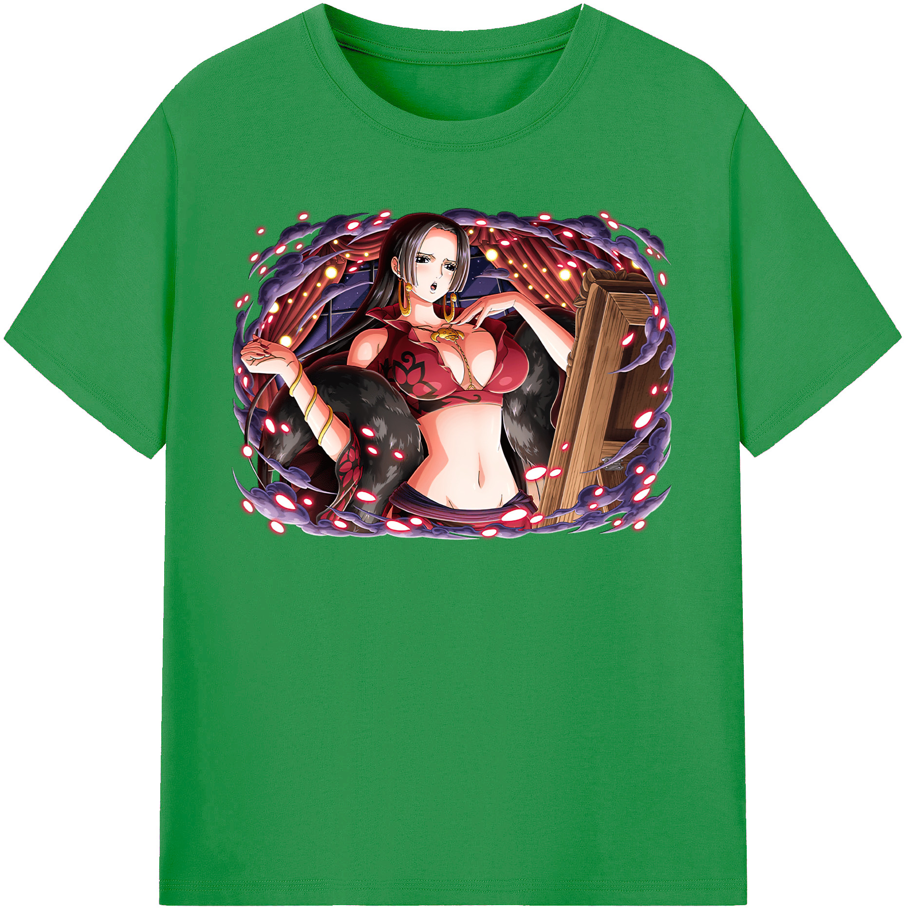 （画像用） ワンピース ボア・ハンコック ONE PIECE Boa·Hancock レディースカジュアルプリントTシャツ（綿100％）