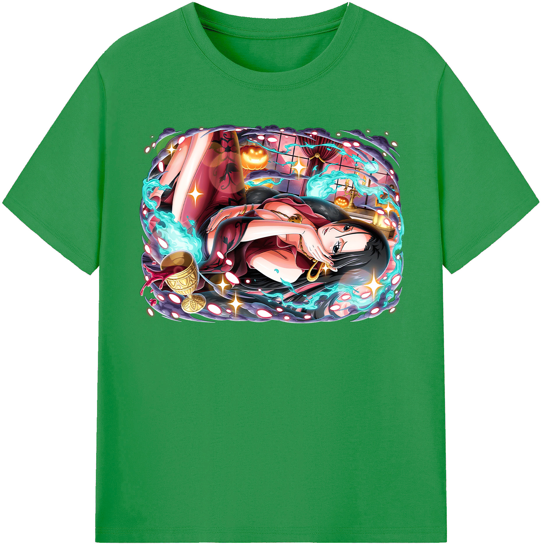 ワンピース ボア・ハンコック ONE PIECE Boa·Hancock レディースカジュアルプリントTシャツ（綿100％）