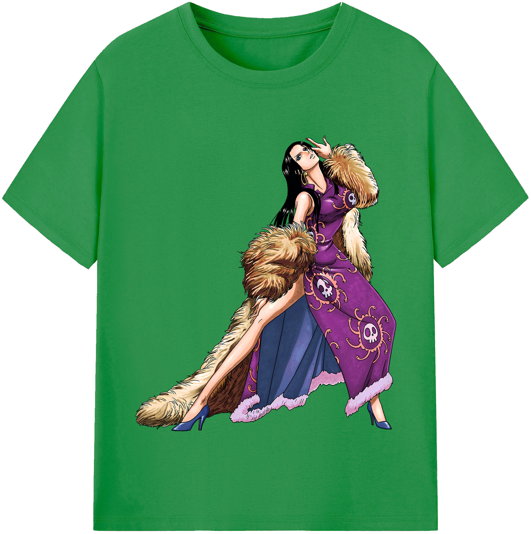 ワンピース ボア・ハンコック ONE PIECE Boa·Hancock レディースカジュアルプリントTシャツ（綿100％）