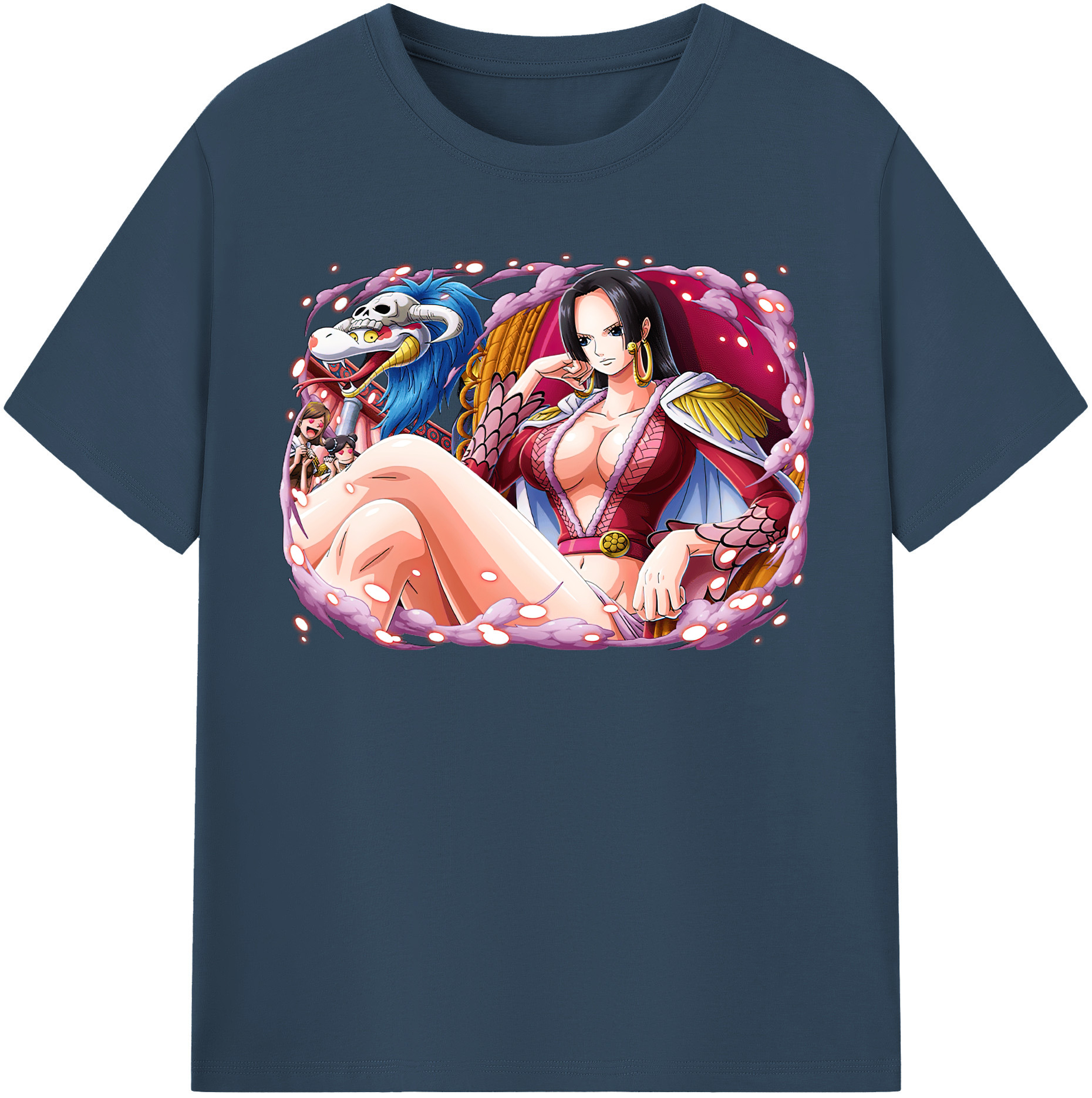 ワンピース ボア・ハンコック ONE PIECE Boa·Hancock レディースカジュアルプリントTシャツ（綿100％）
