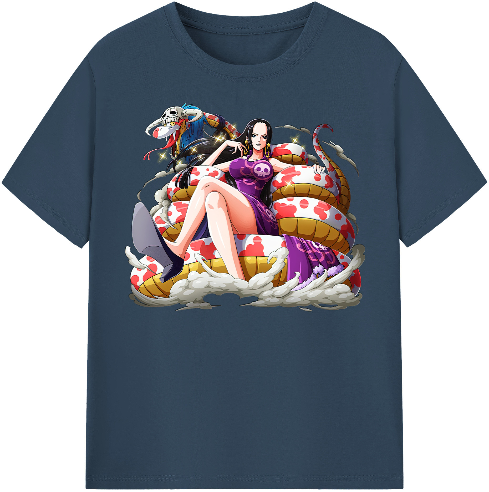 ワンピース ボア・ハンコック ONE PIECE Boa·Hancock レディースカジュアルプリントTシャツ（綿100％）