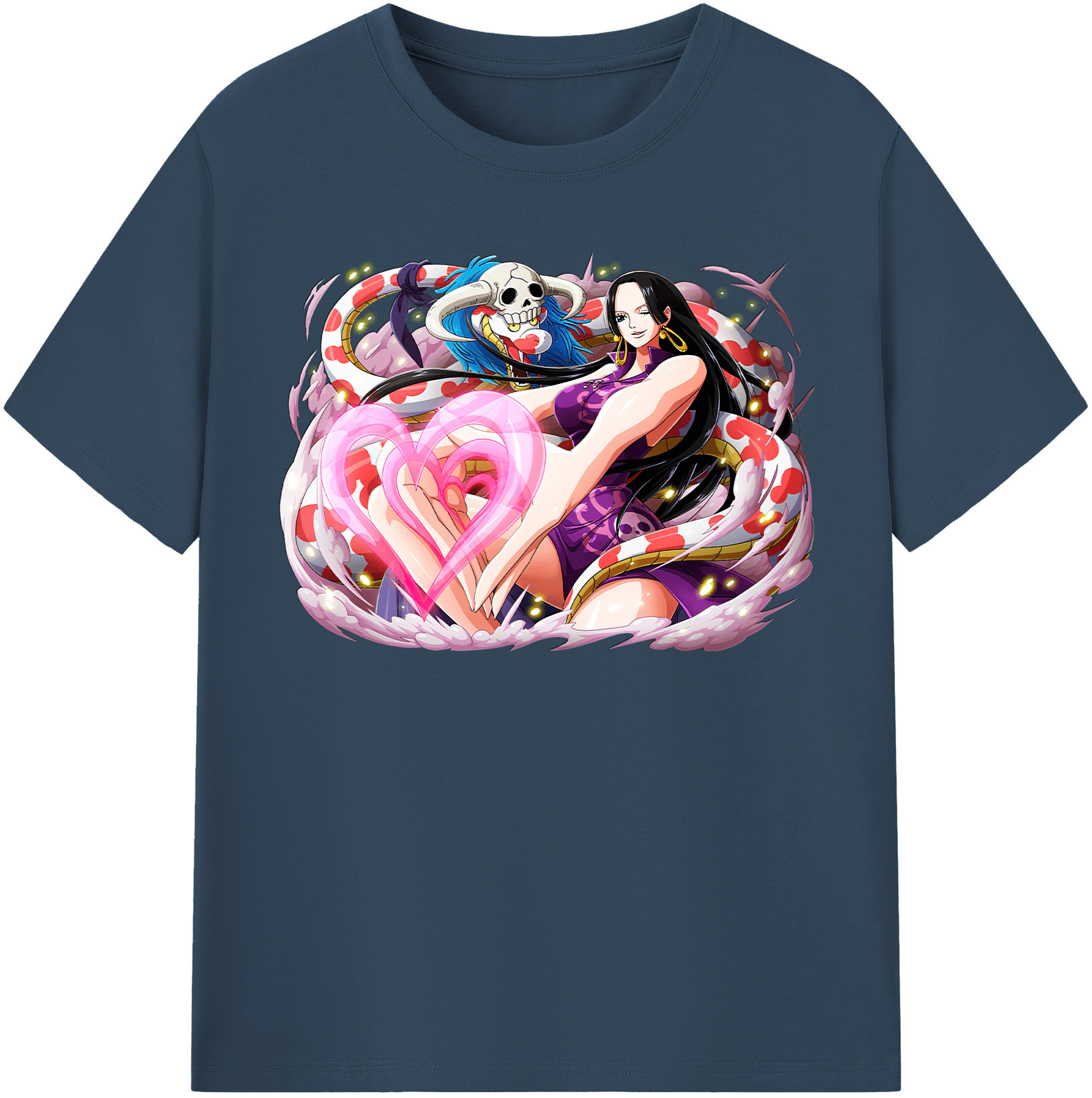 ワンピース ボア・ハンコック ONE PIECE Boa·Hancock レディースカジュアルプリントTシャツ（綿100％）