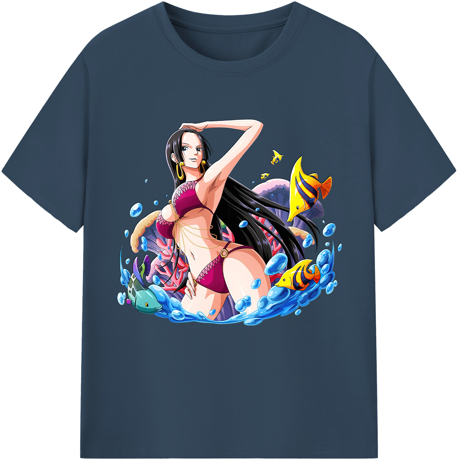 ワンピース ボア・ハンコック ONE PIECE Boa·Hancock レディースカジュアルプリントTシャツ（綿100％）