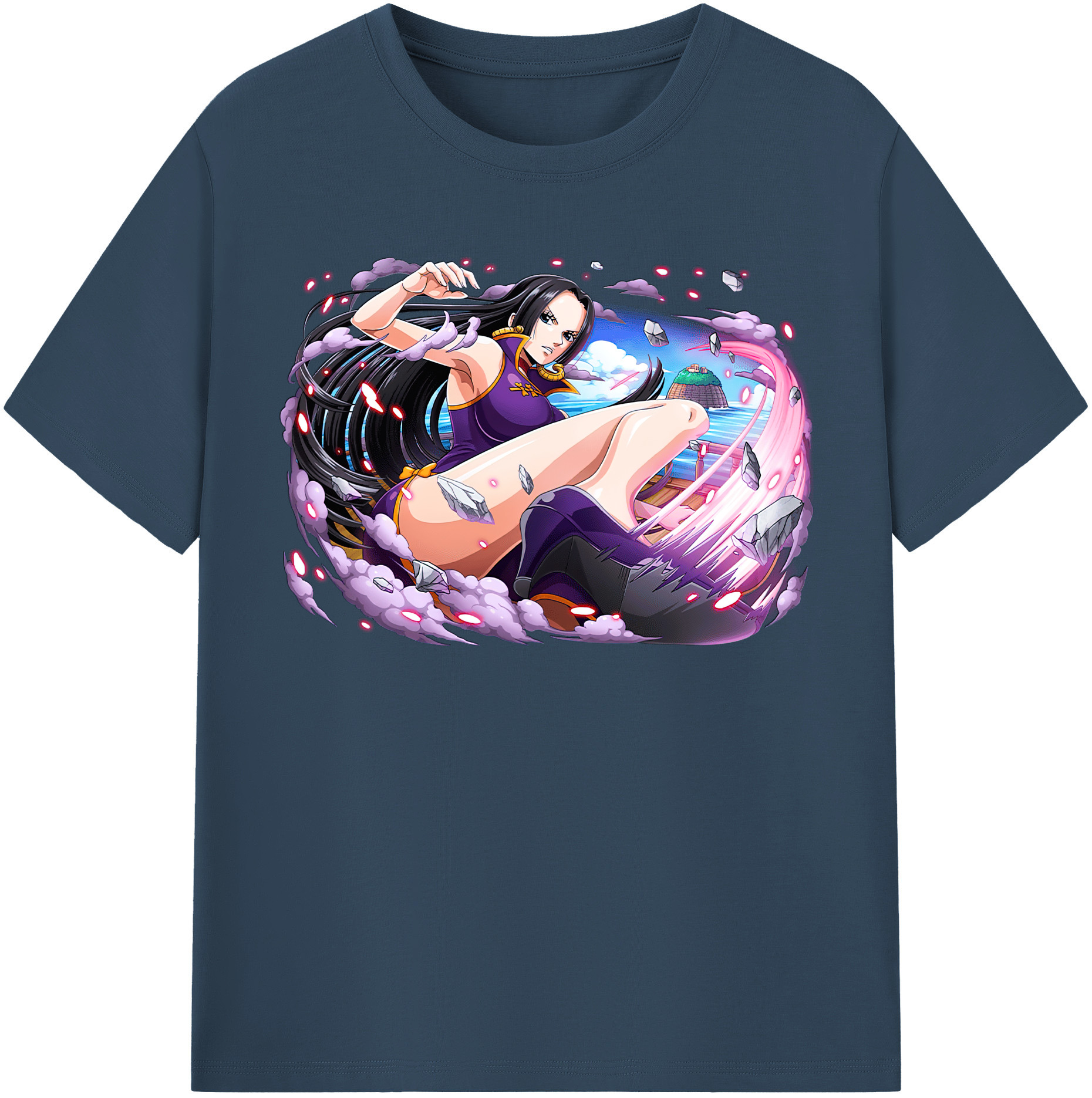ワンピース ボア・ハンコック ONE PIECE Boa·Hancock レディースカジュアルプリントTシャツ（綿100％）