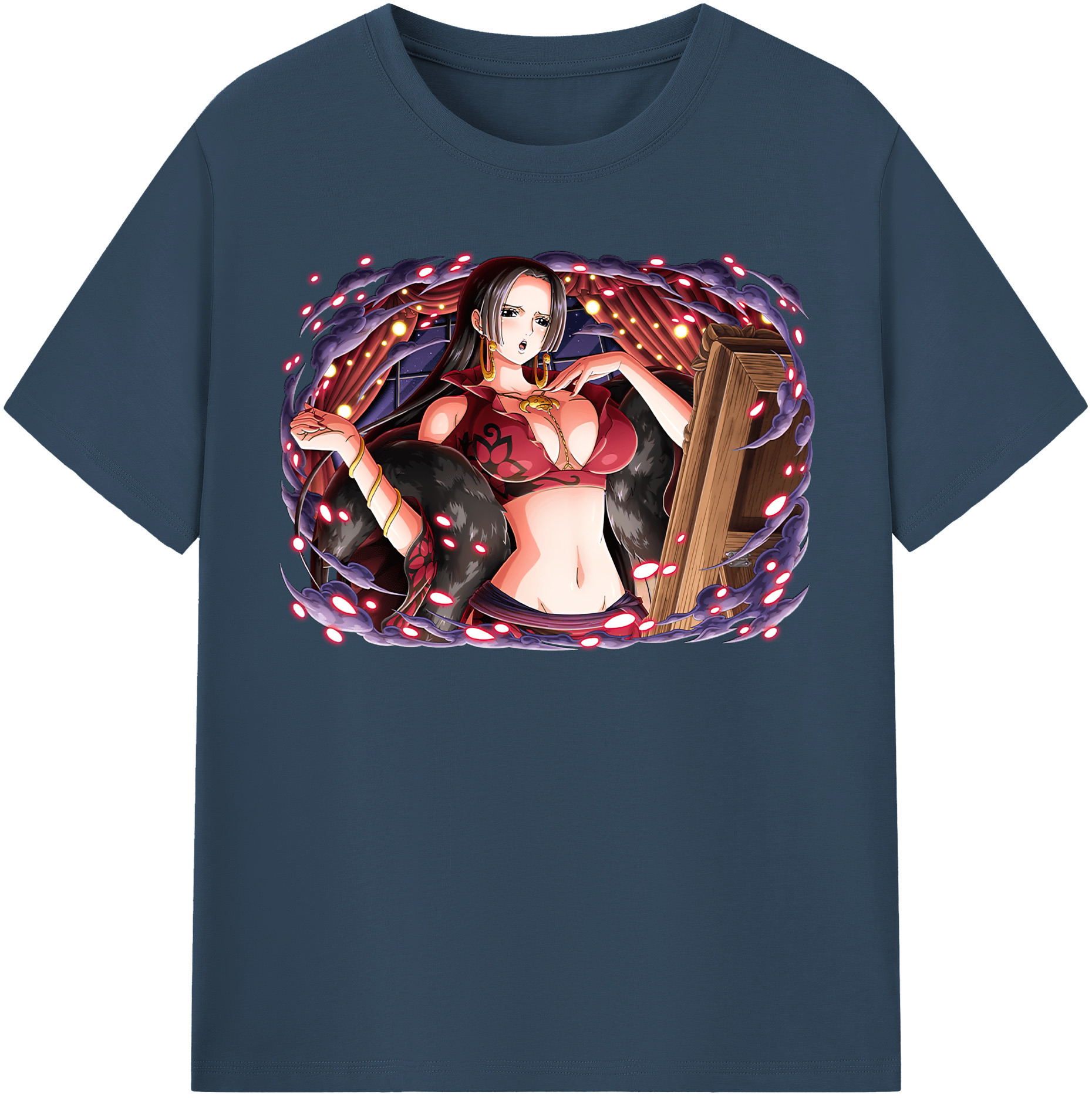 （画像用） ワンピース ボア・ハンコック ONE PIECE Boa·Hancock レディースカジュアルプリントTシャツ（綿100％）