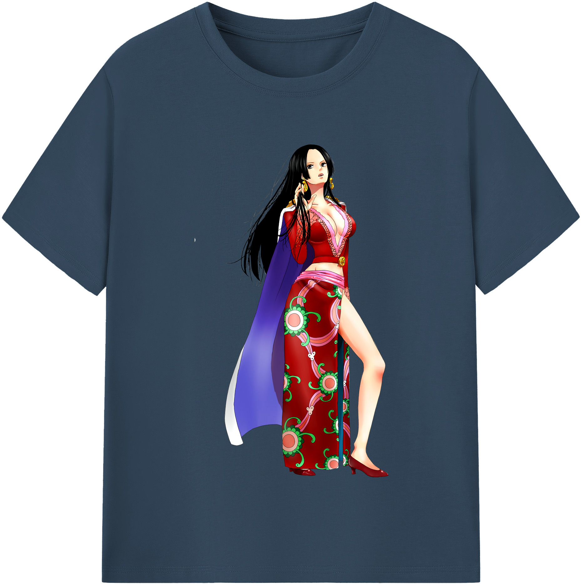 ワンピース ボア・ハンコック ONE PIECE Boa·Hancock レディースカジュアルプリントTシャツ（綿100％）