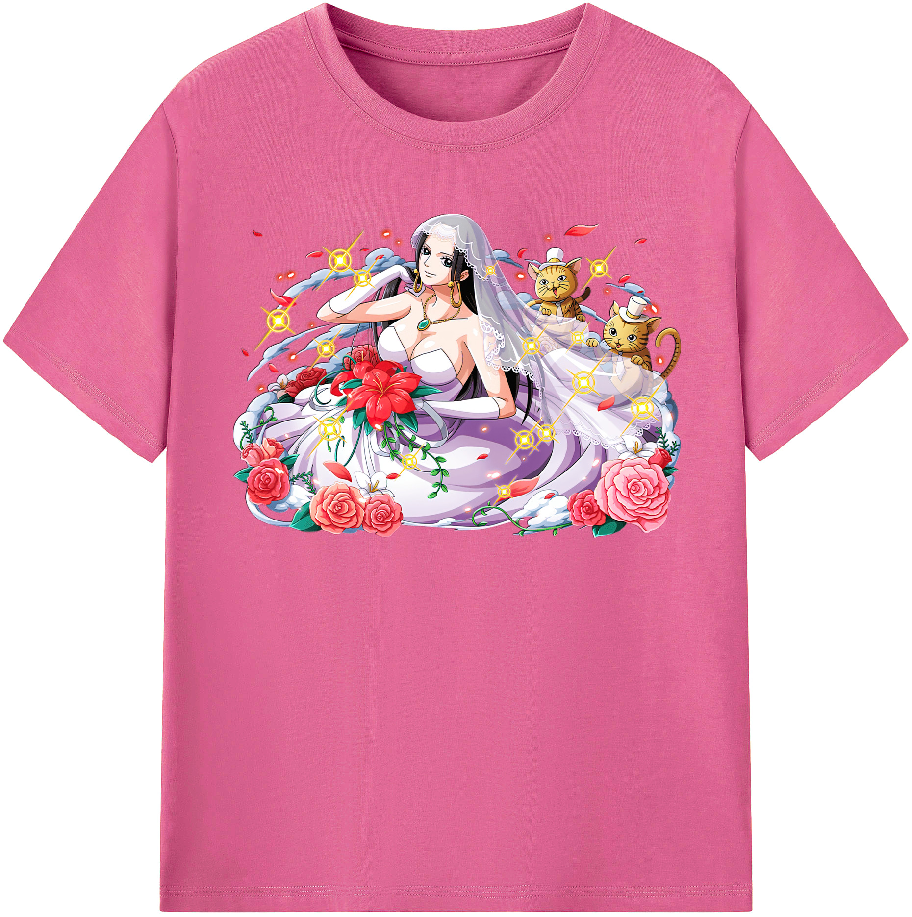 ワンピース ボア・ハンコック ONE PIECE Boa·Hancock レディースカジュアルプリントTシャツ（綿100％）