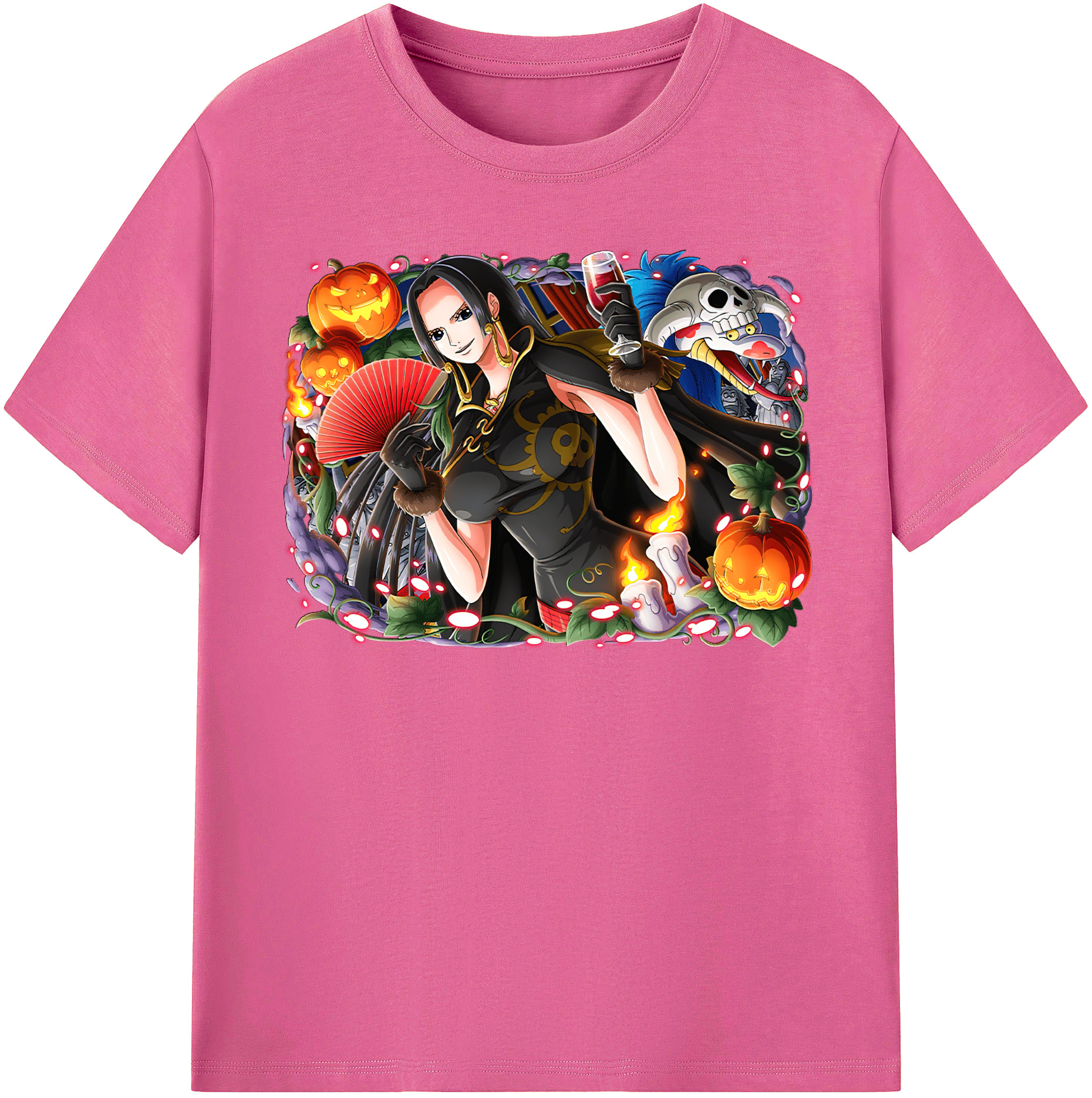 ワンピース ボア・ハンコック ONE PIECE Boa·Hancock レディースカジュアルプリントTシャツ（綿100％）
