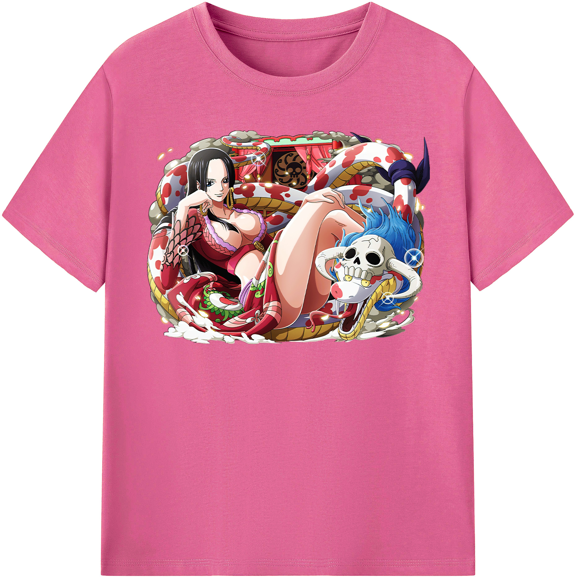 ワンピース ボア・ハンコック ONE PIECE Boa·Hancock レディースカジュアルプリントTシャツ（綿100％）
