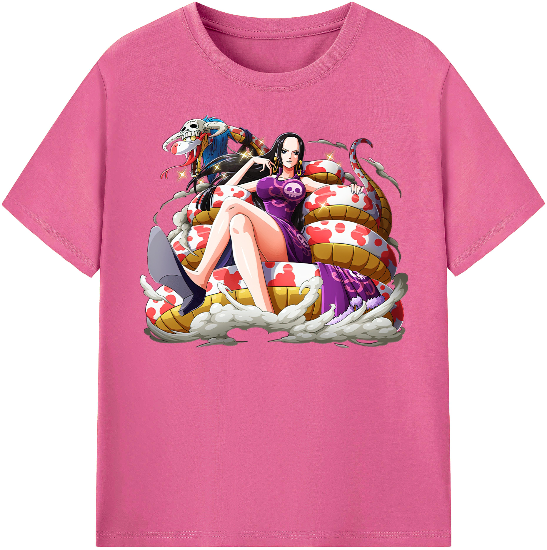ワンピース ボア・ハンコック ONE PIECE Boa·Hancock レディースカジュアルプリントTシャツ（綿100％）