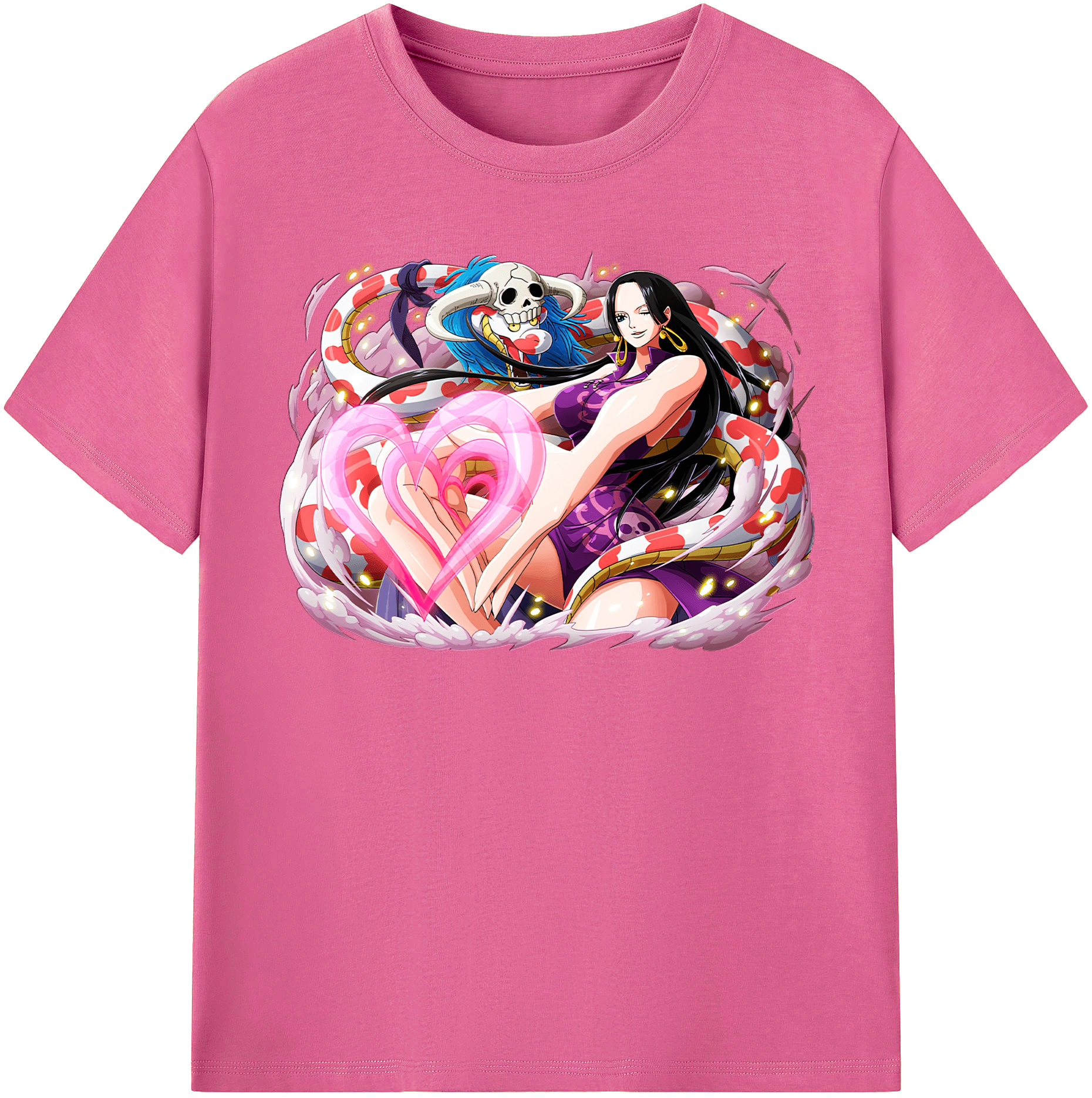 ワンピース ボア・ハンコック ONE PIECE Boa·Hancock レディースカジュアルプリントTシャツ（綿100％）