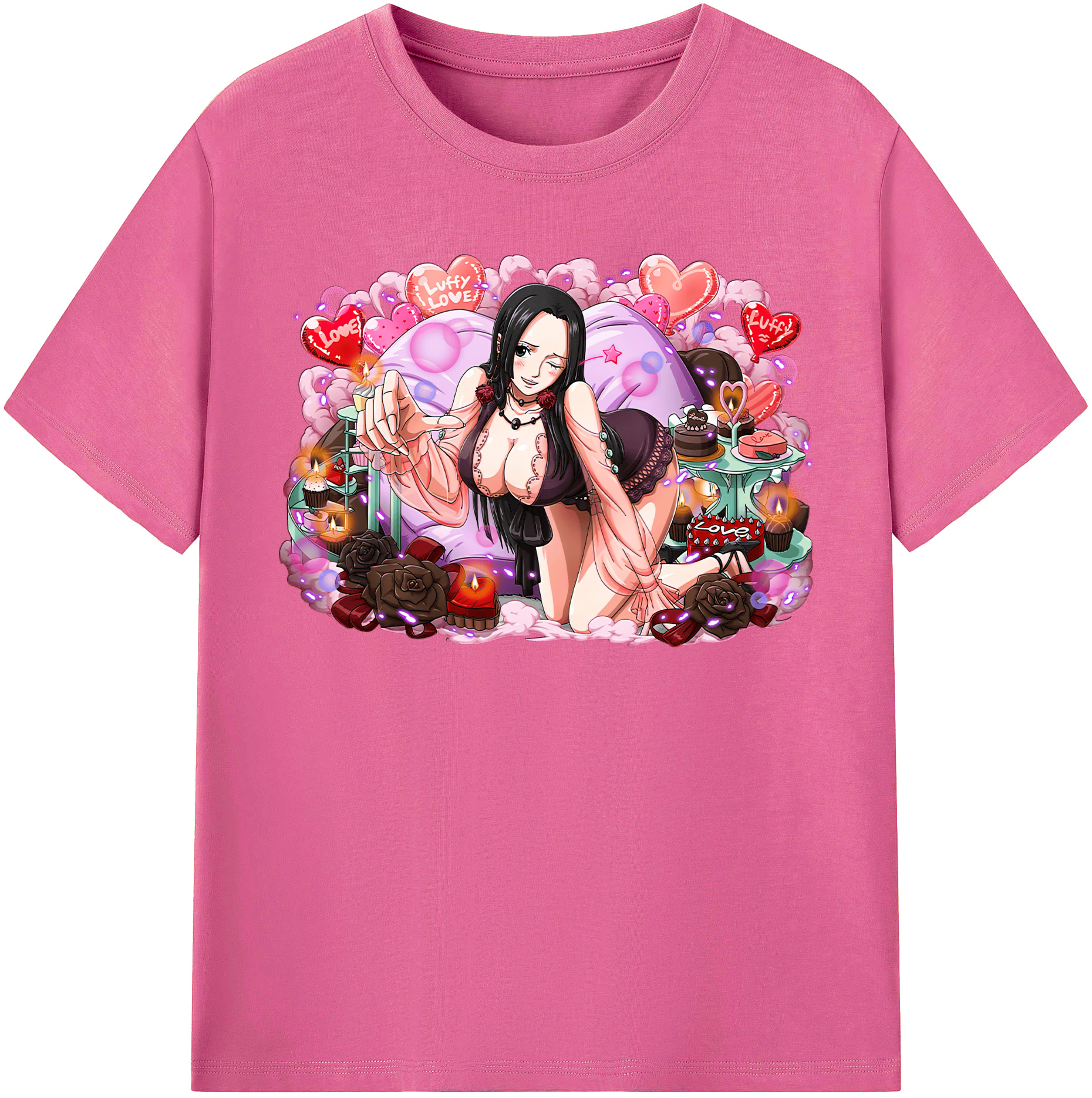 ワンピース ボア・ハンコック ONE PIECE Boa·Hancock レディースカジュアルプリントTシャツ（綿100％）