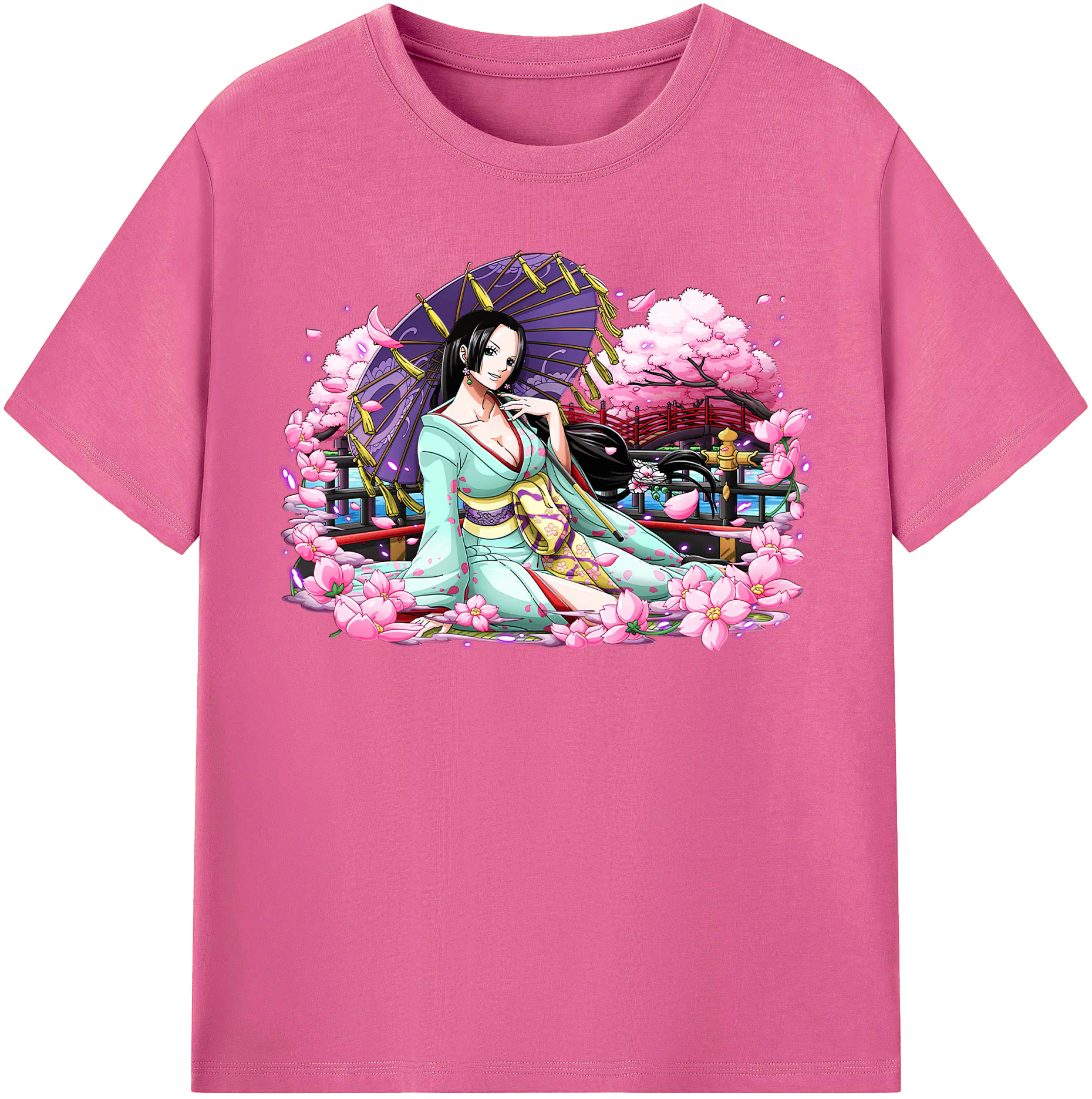 ワンピース ボア・ハンコック ONE PIECE Boa·Hancock レディースカジュアルプリントTシャツ（綿100％）