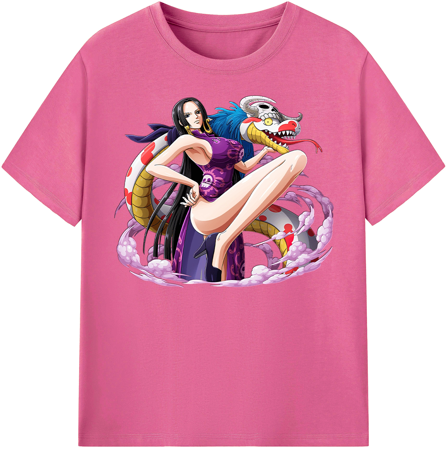 ワンピース ボア・ハンコック ONE PIECE Boa·Hancock レディースカジュアルプリントTシャツ（綿100％）