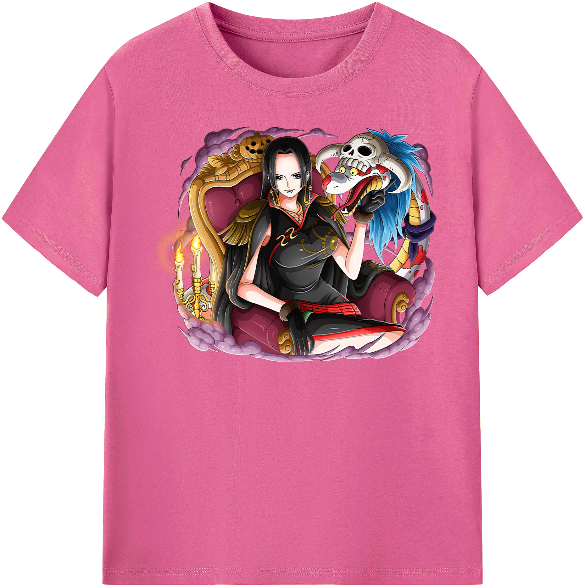 ワンピース ボア・ハンコック ONE PIECE Boa·Hancock レディースカジュアルプリントTシャツ（綿100％）