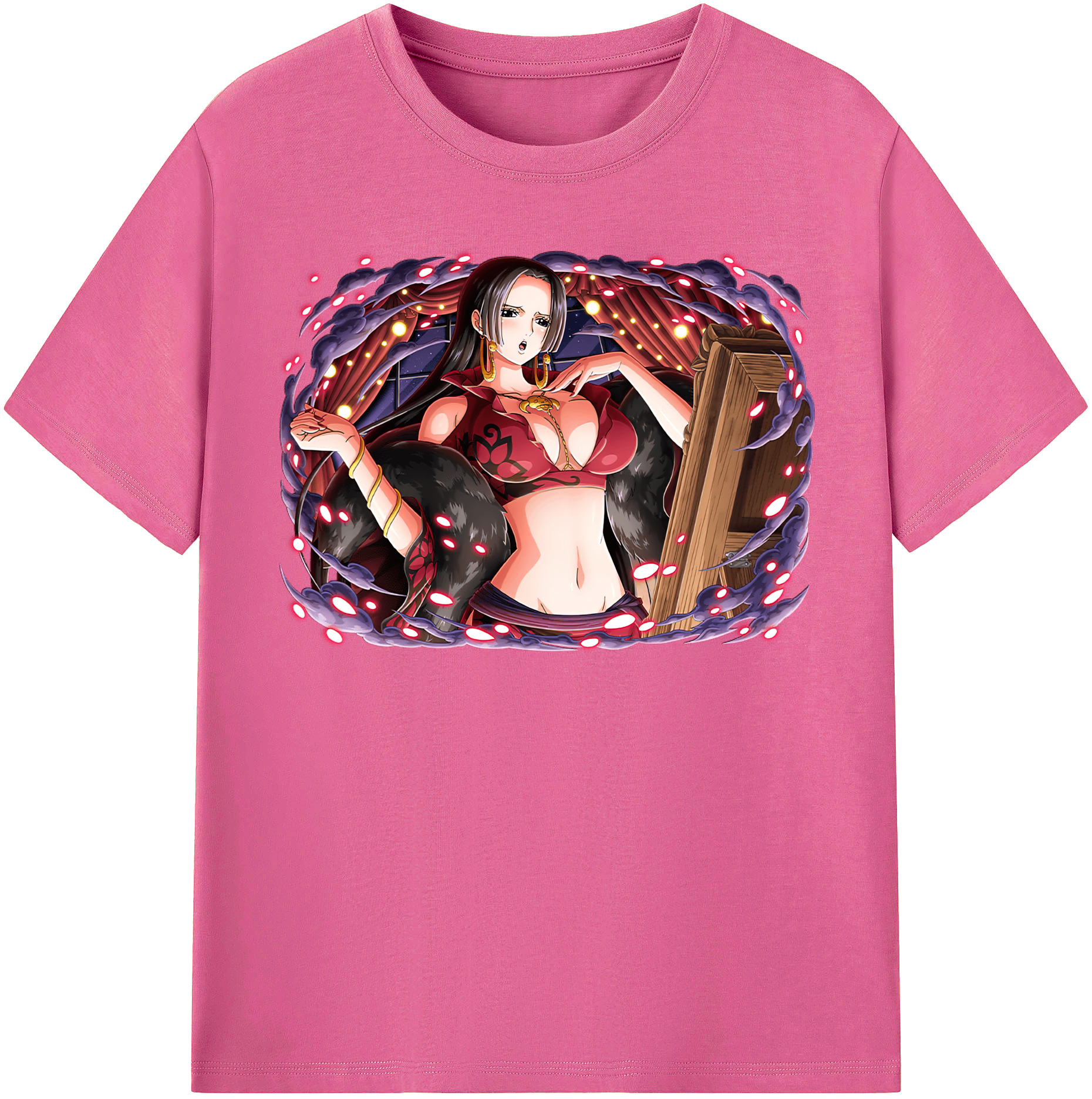 （画像用） ワンピース ボア・ハンコック ONE PIECE Boa·Hancock レディースカジュアルプリントTシャツ（綿100％）