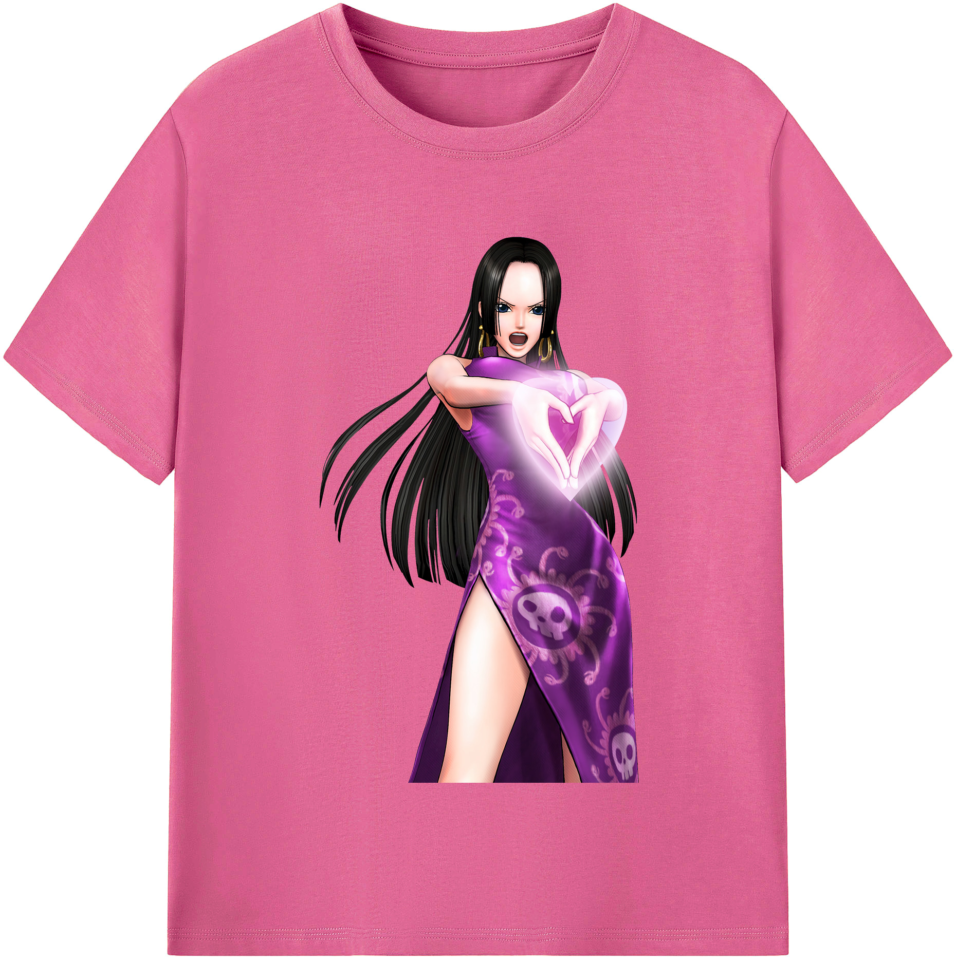 ワンピース ボア・ハンコック ONE PIECE Boa·Hancock レディースカジュアルプリントTシャツ（綿100％）