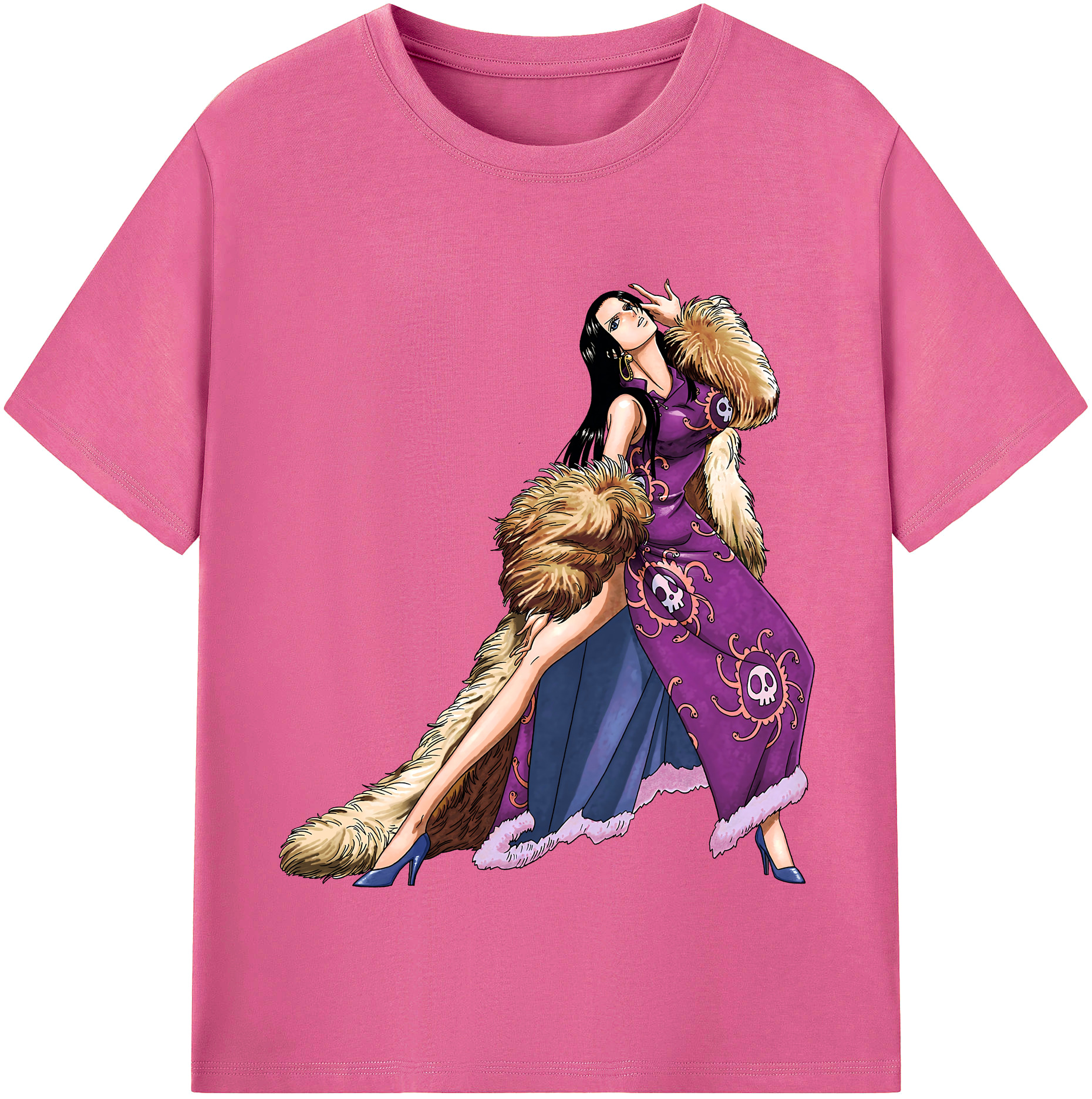 ワンピース ボア・ハンコック ONE PIECE Boa·Hancock レディースカジュアルプリントTシャツ（綿100％）