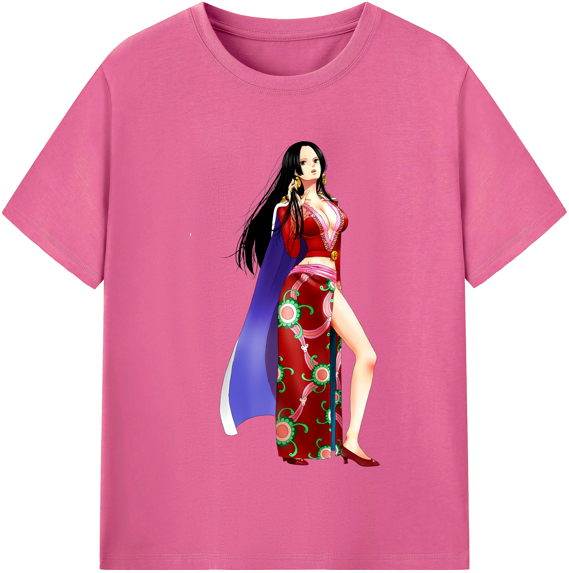 ワンピース ボア・ハンコック ONE PIECE Boa·Hancock レディースカジュアルプリントTシャツ（綿100％）