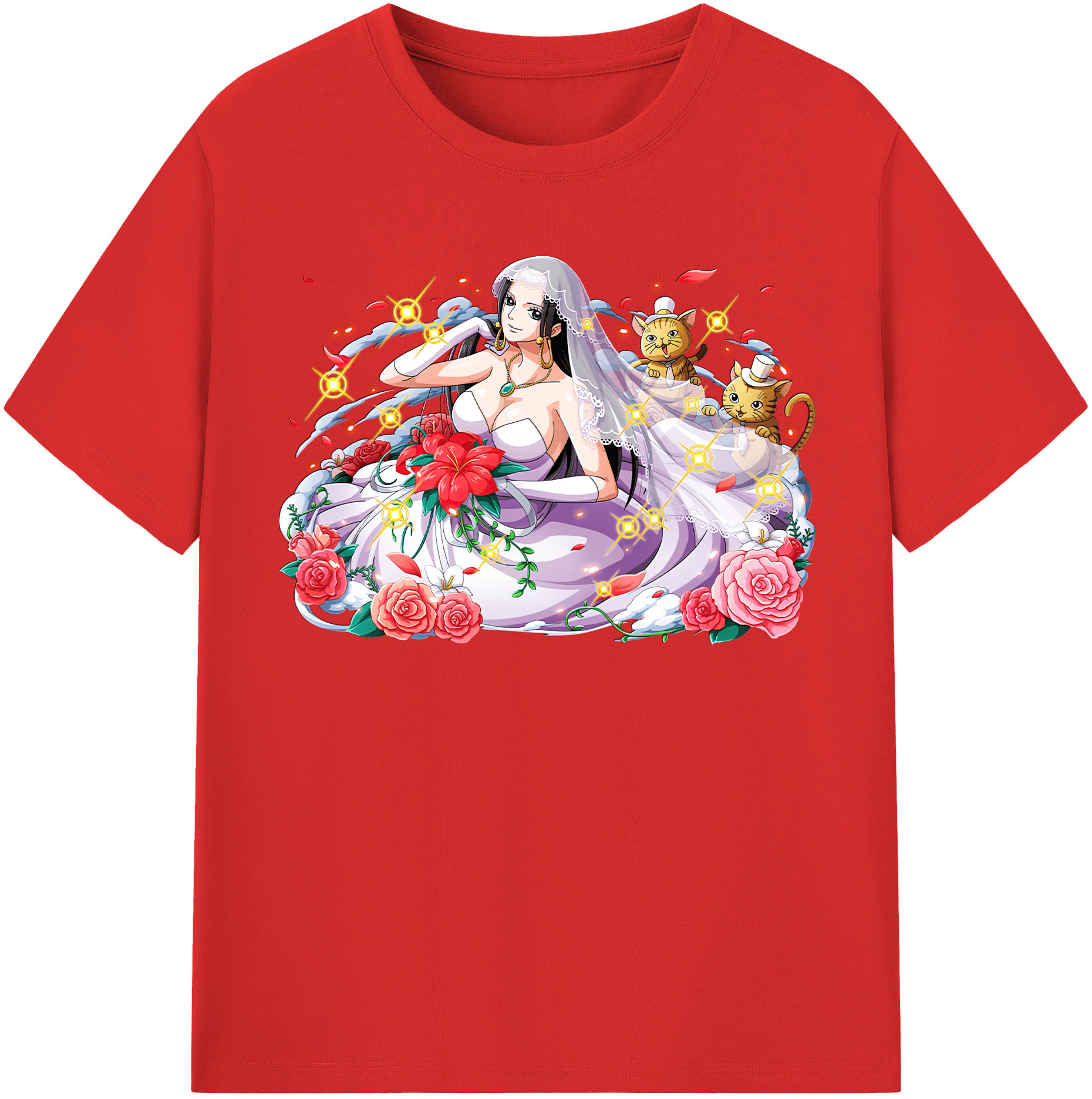 ワンピース ボア・ハンコック ONE PIECE Boa·Hancock レディースカジュアルプリントTシャツ（綿100％）