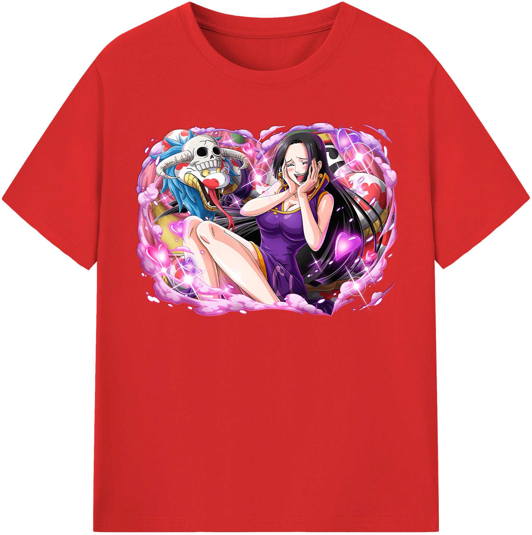 ワンピース ボア・ハンコック ONE PIECE Boa·Hancock レディースカジュアルプリントTシャツ（綿100％）